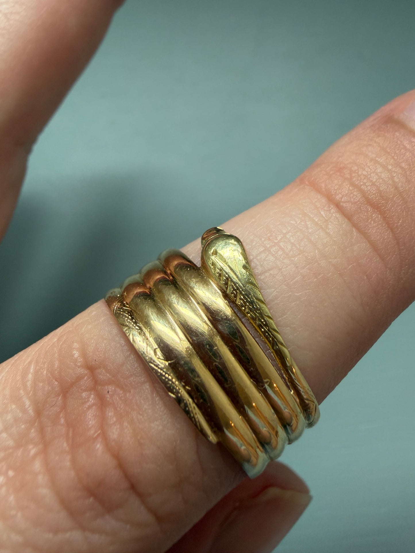 Vintage 14k Snake Ring