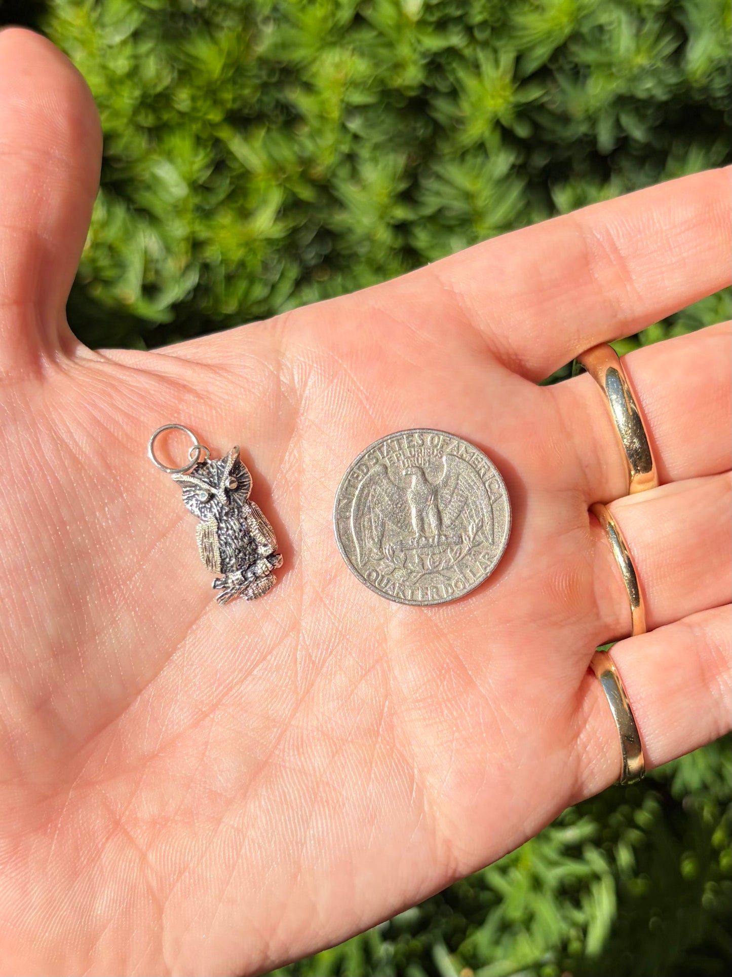Sterling Silver Owl Charm