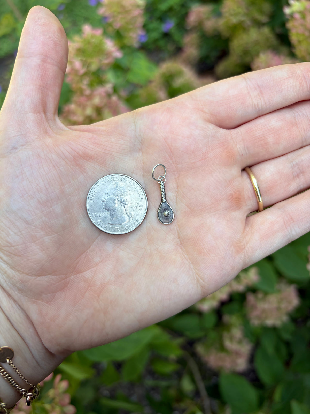 Sterling Silver Tennis/Pickleball Racket Charm