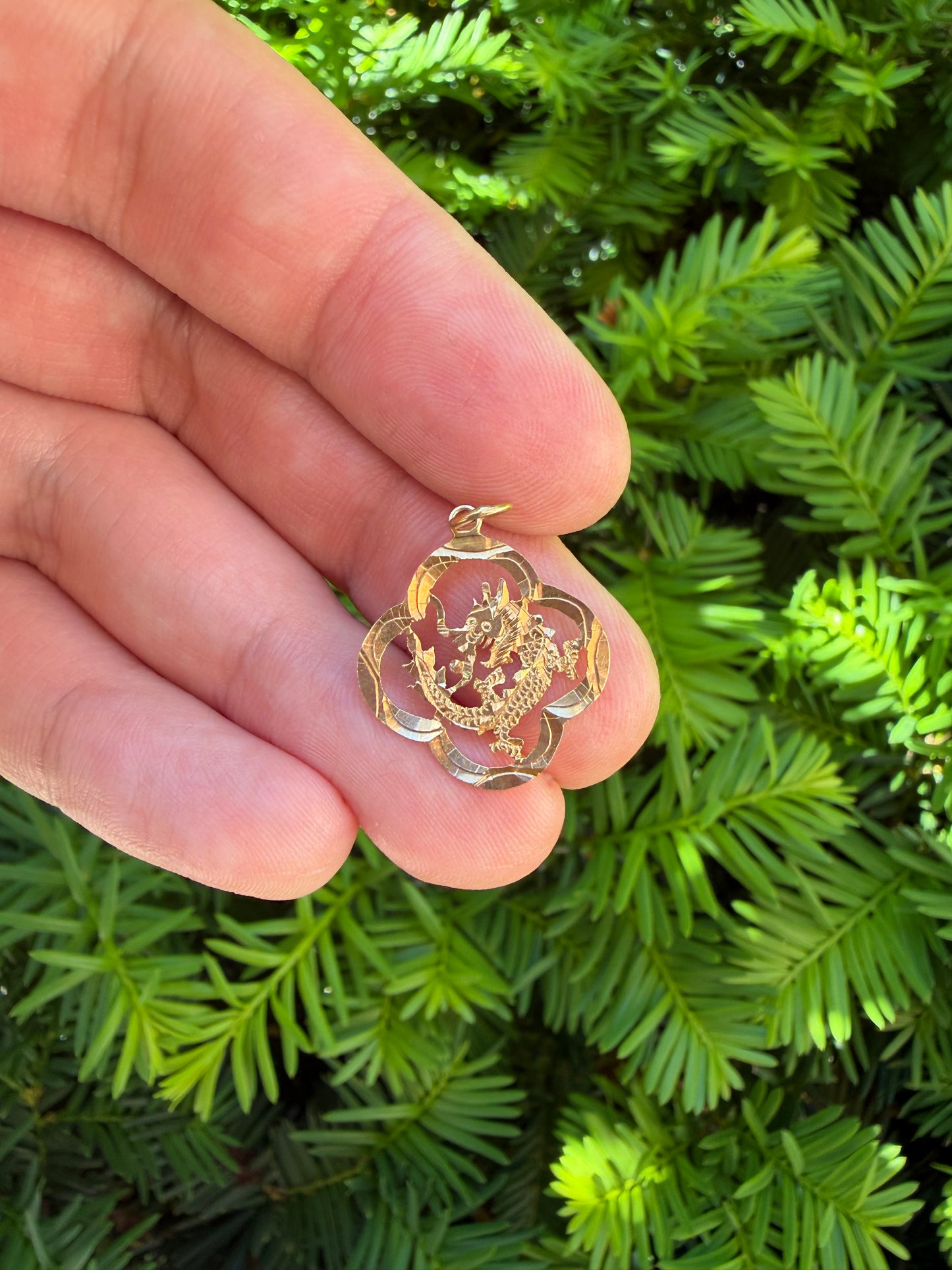 14k Dragon Pendant