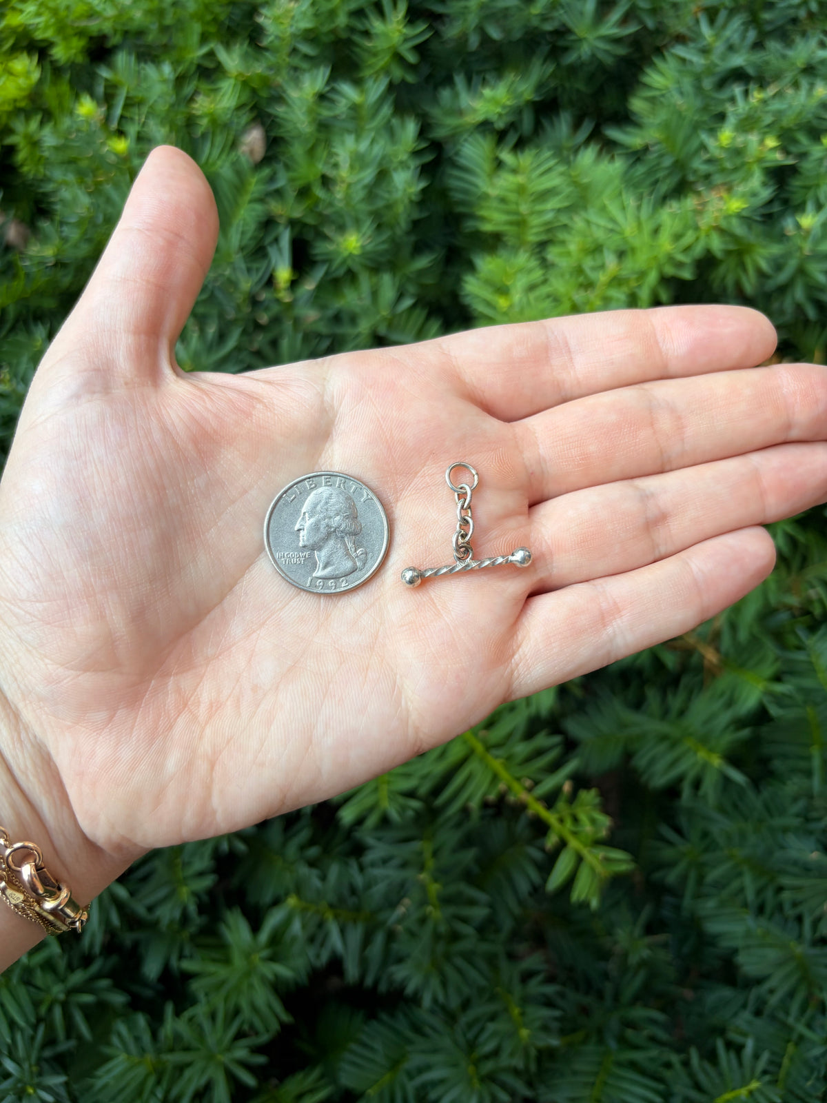 Sterling Silver Twisted Tbar