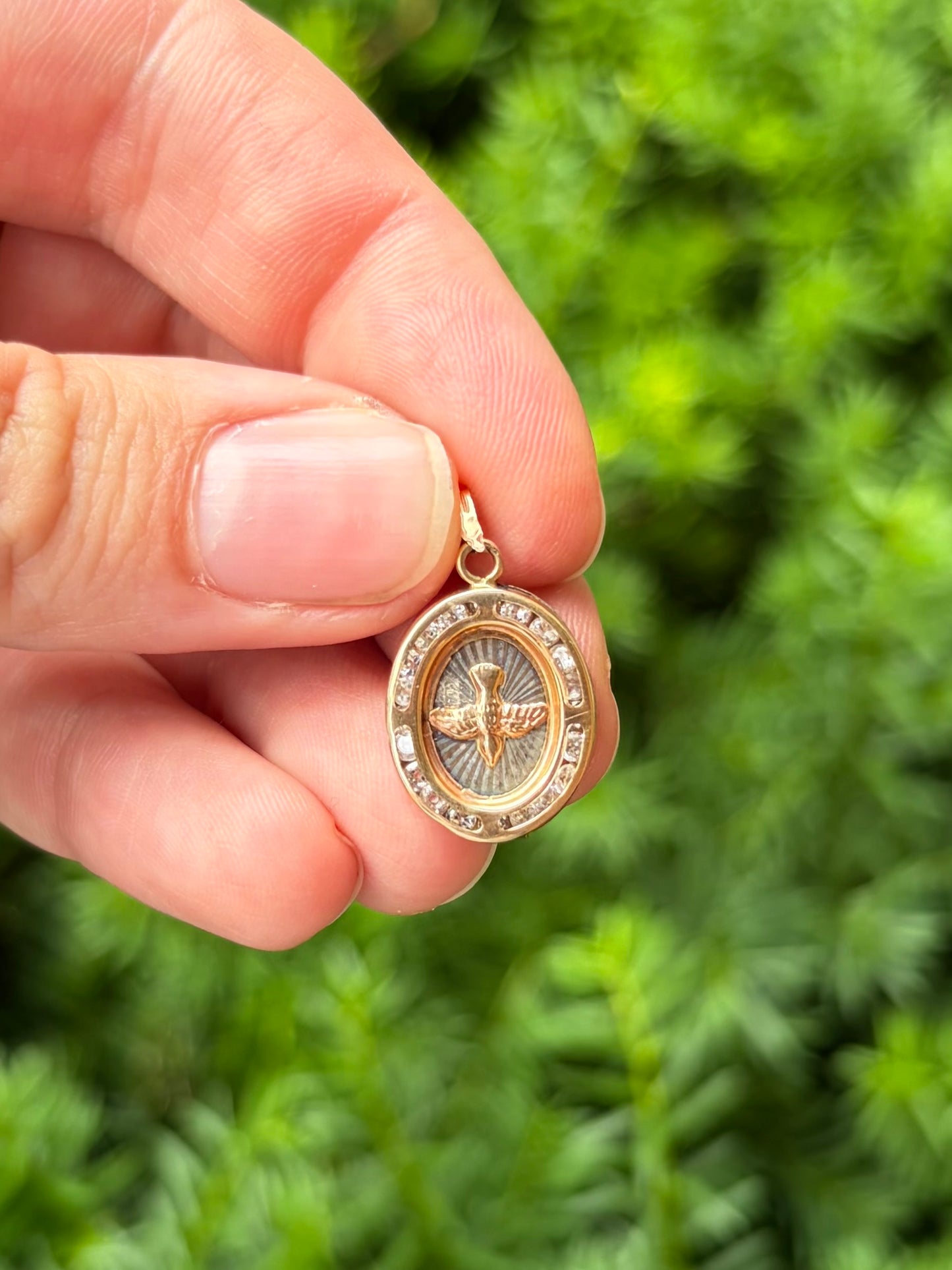 14k Holy Spirit dove charm