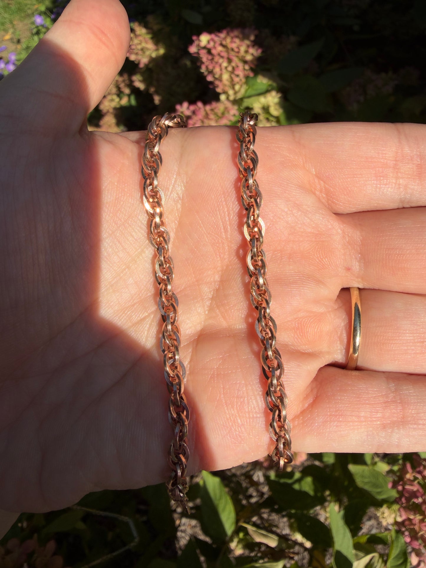 Vintage Rose Gold Filled Rope Chain