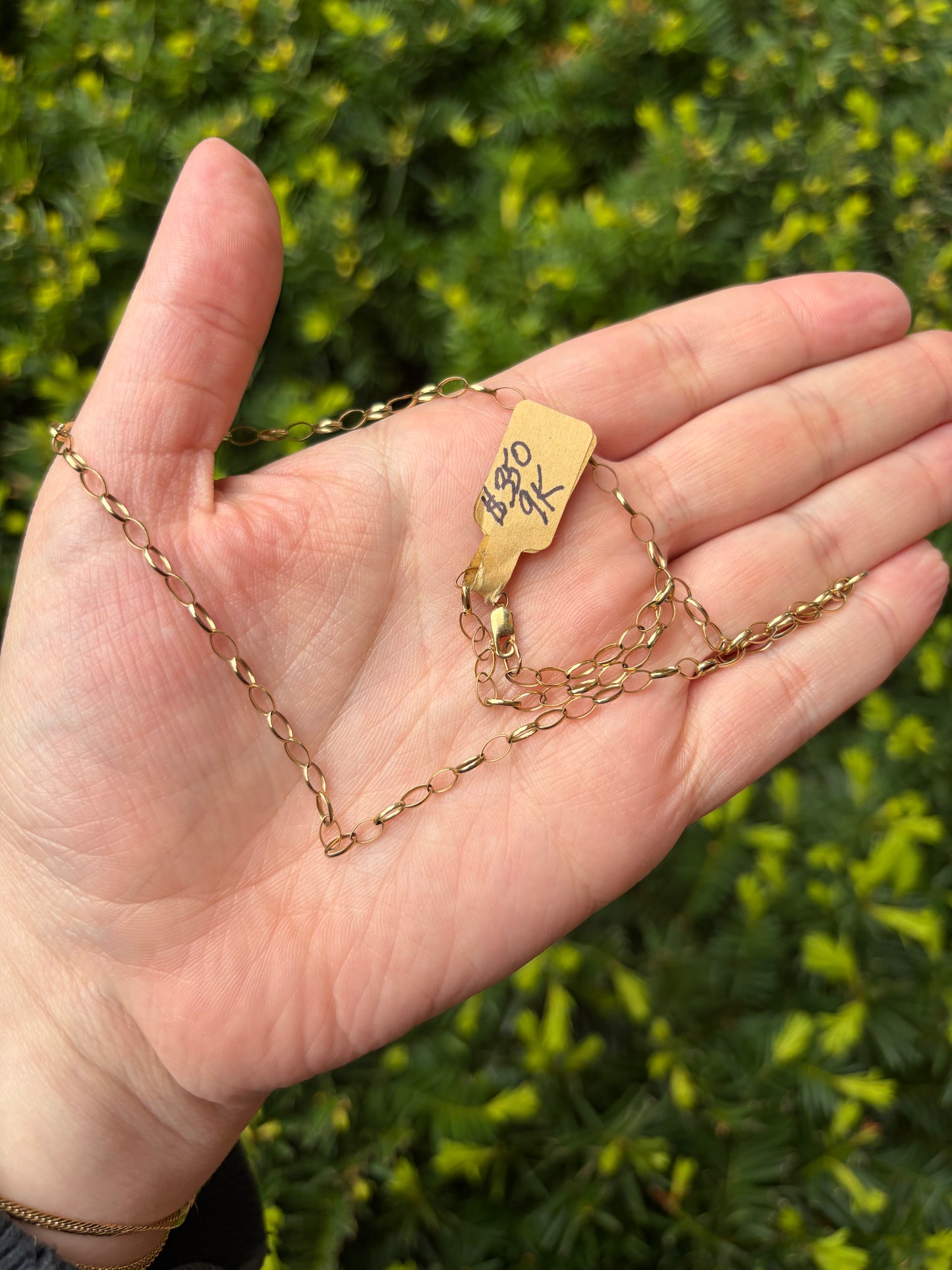 9k Oval Rolo Chain