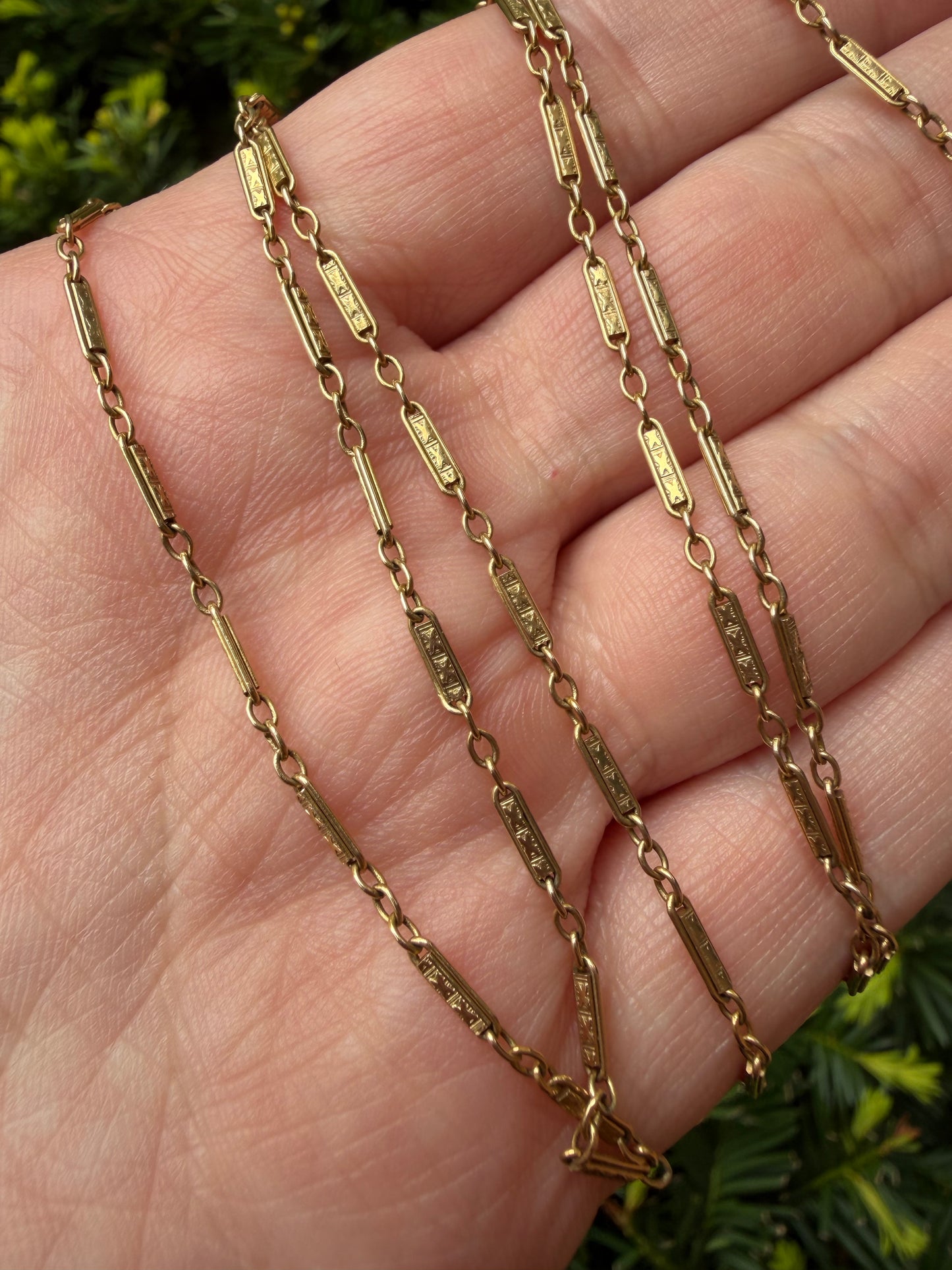 14k Bar Link Chain