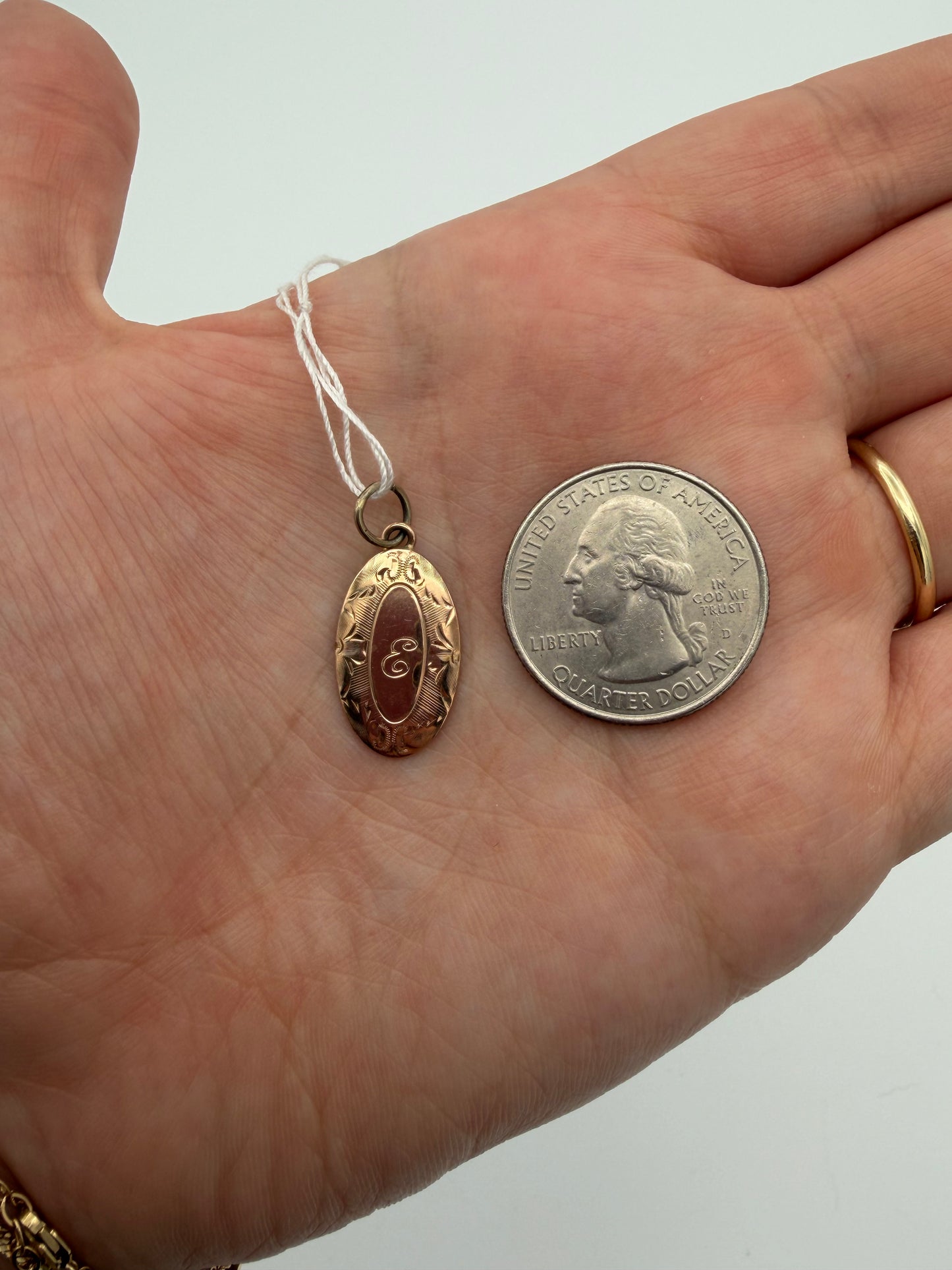 Gold Filled "E" Pendant
