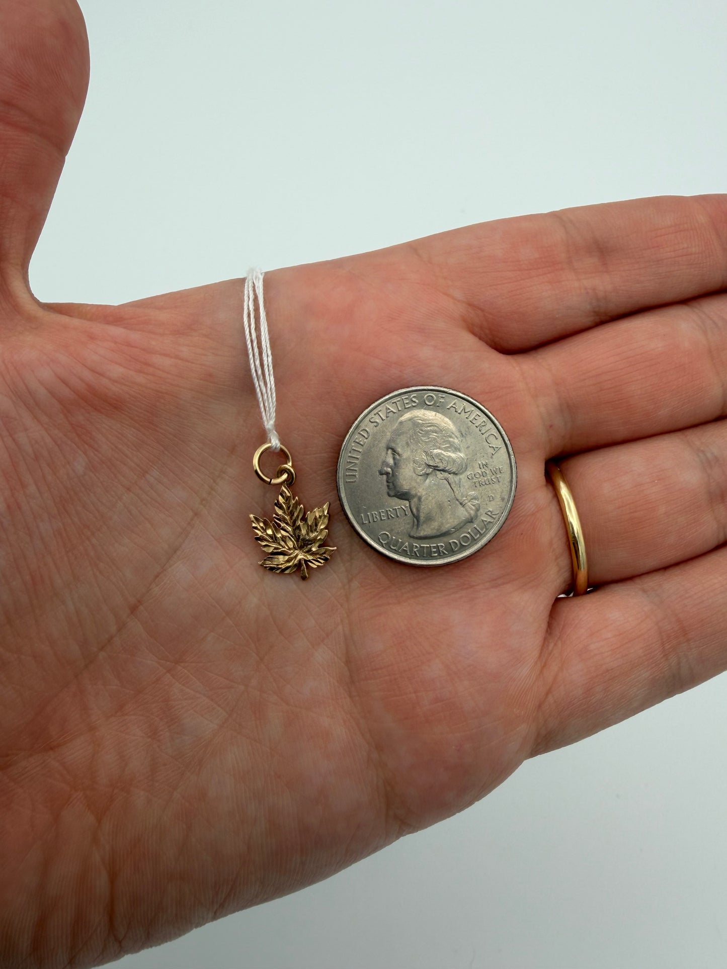 9k Leaf Charm