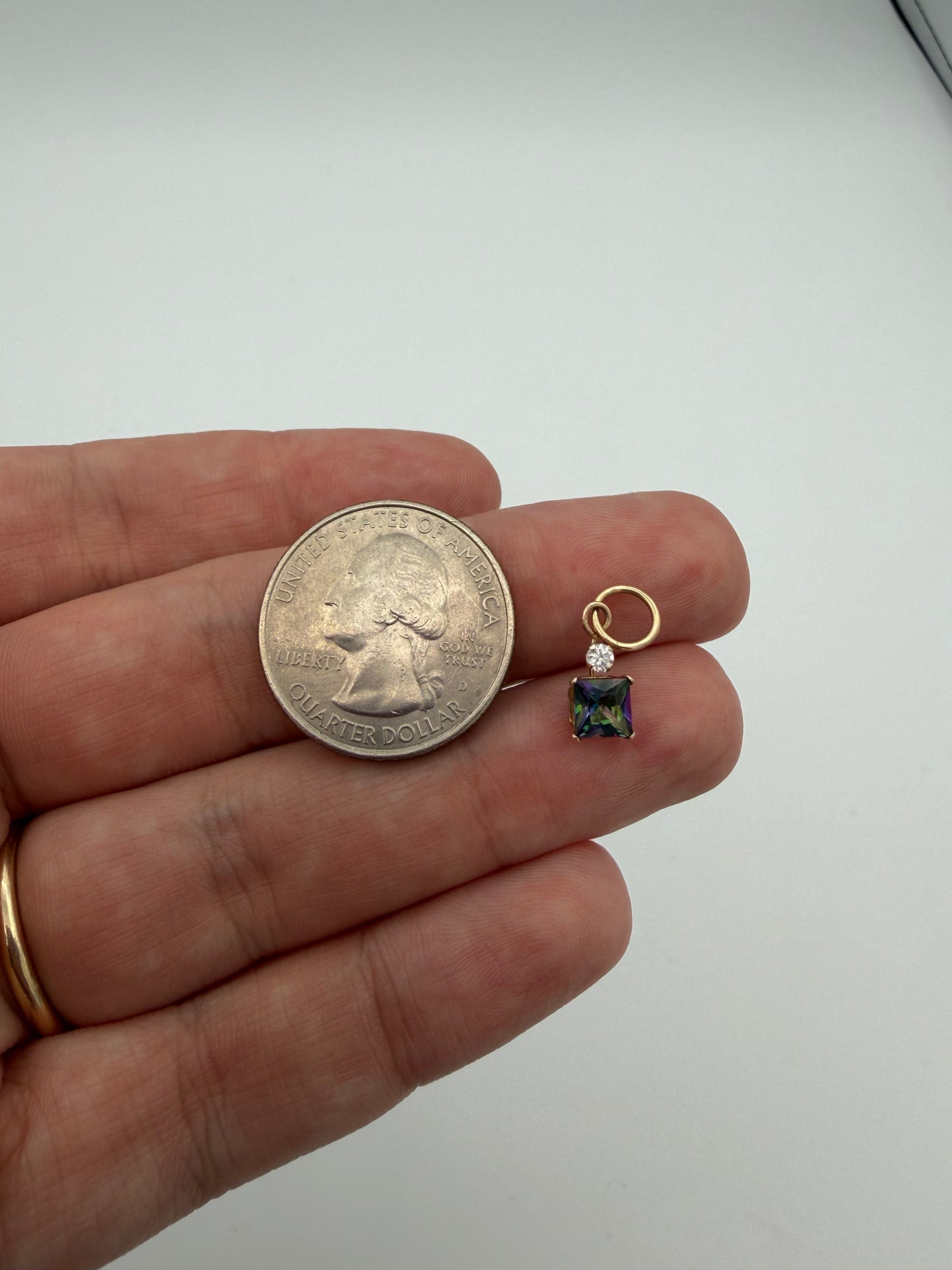 14k Mystic Topaz Pendant