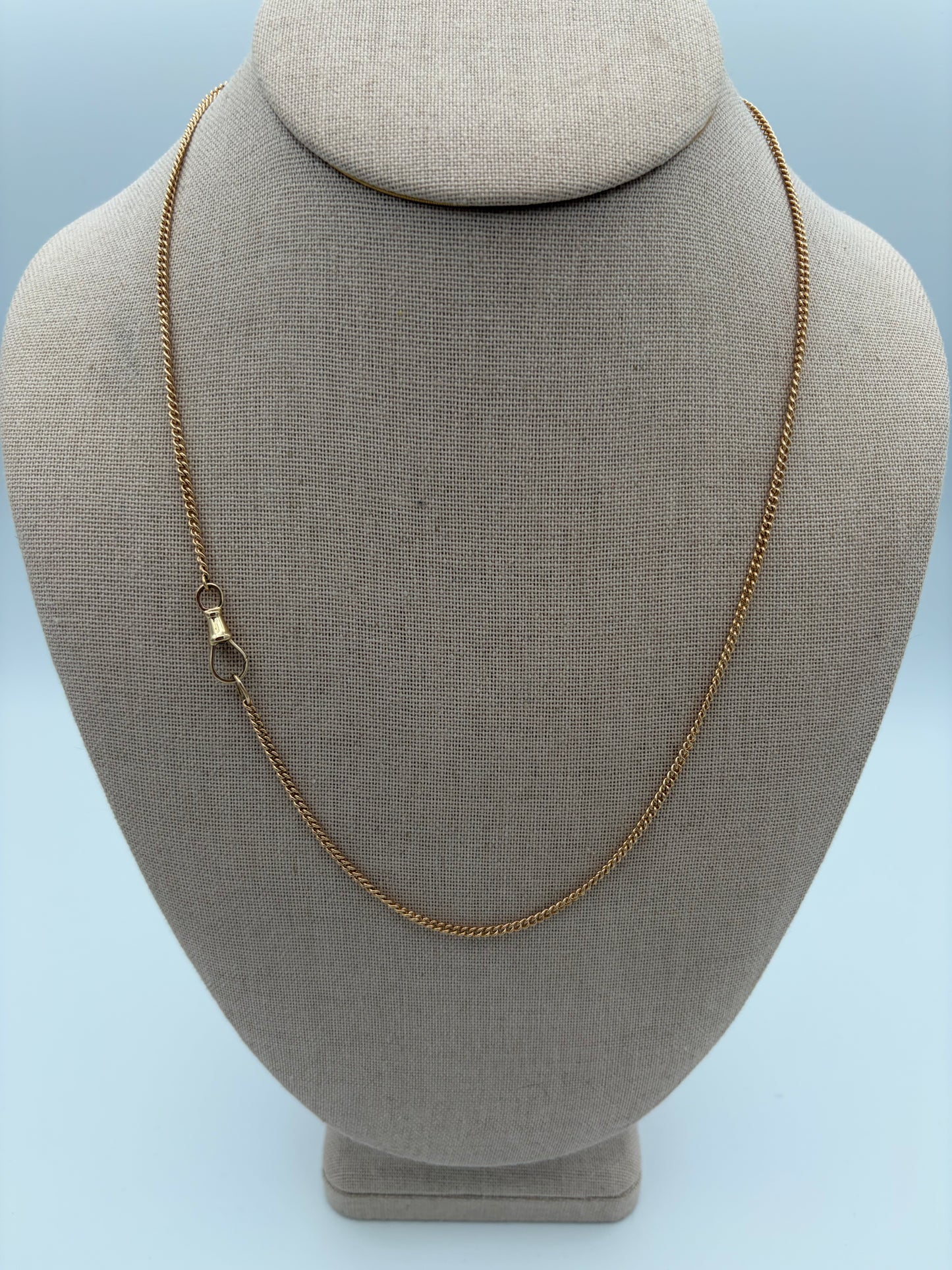 14k Curb Chain with Dog Clip