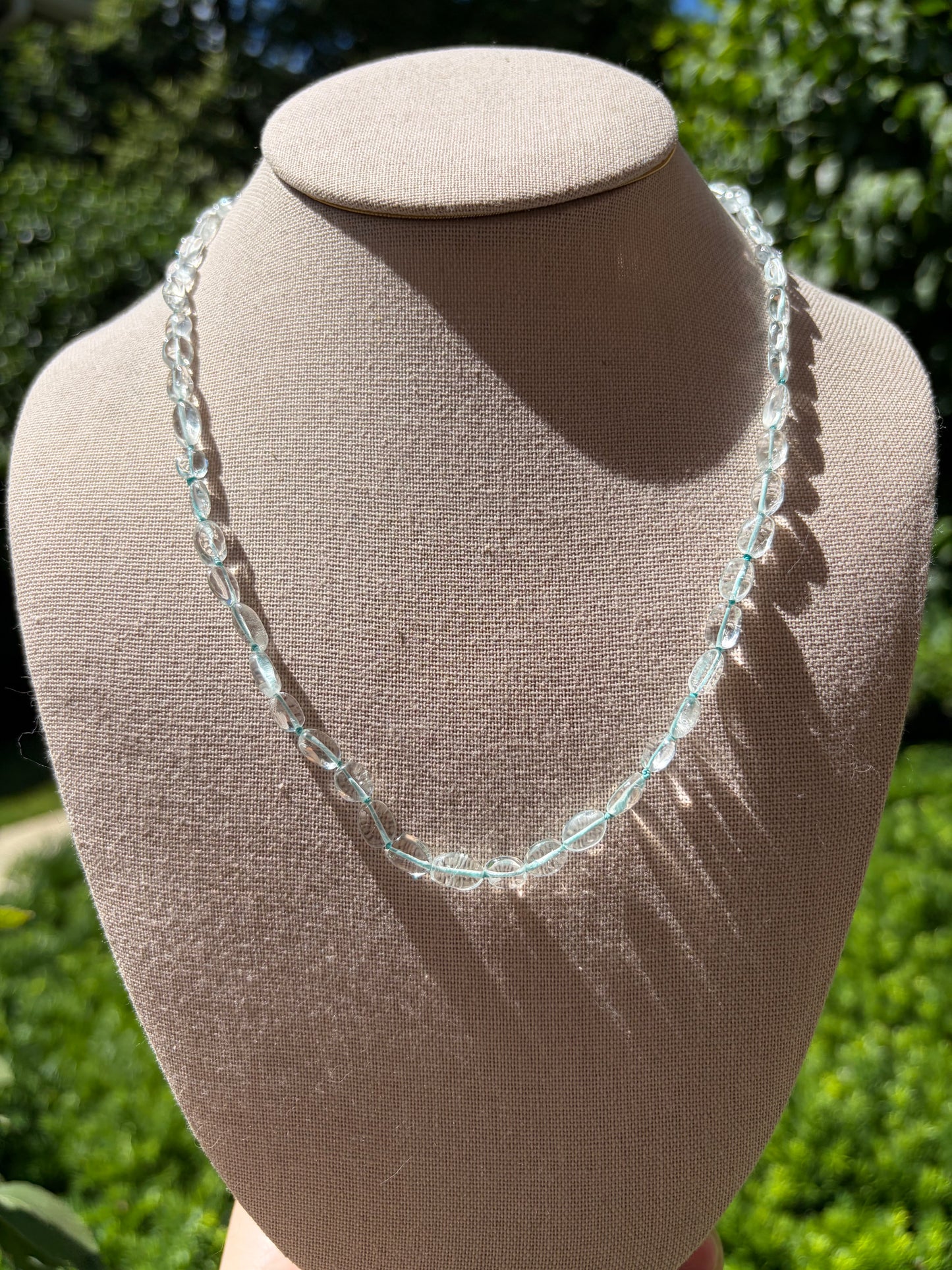 Oval Aquamarine Necklace