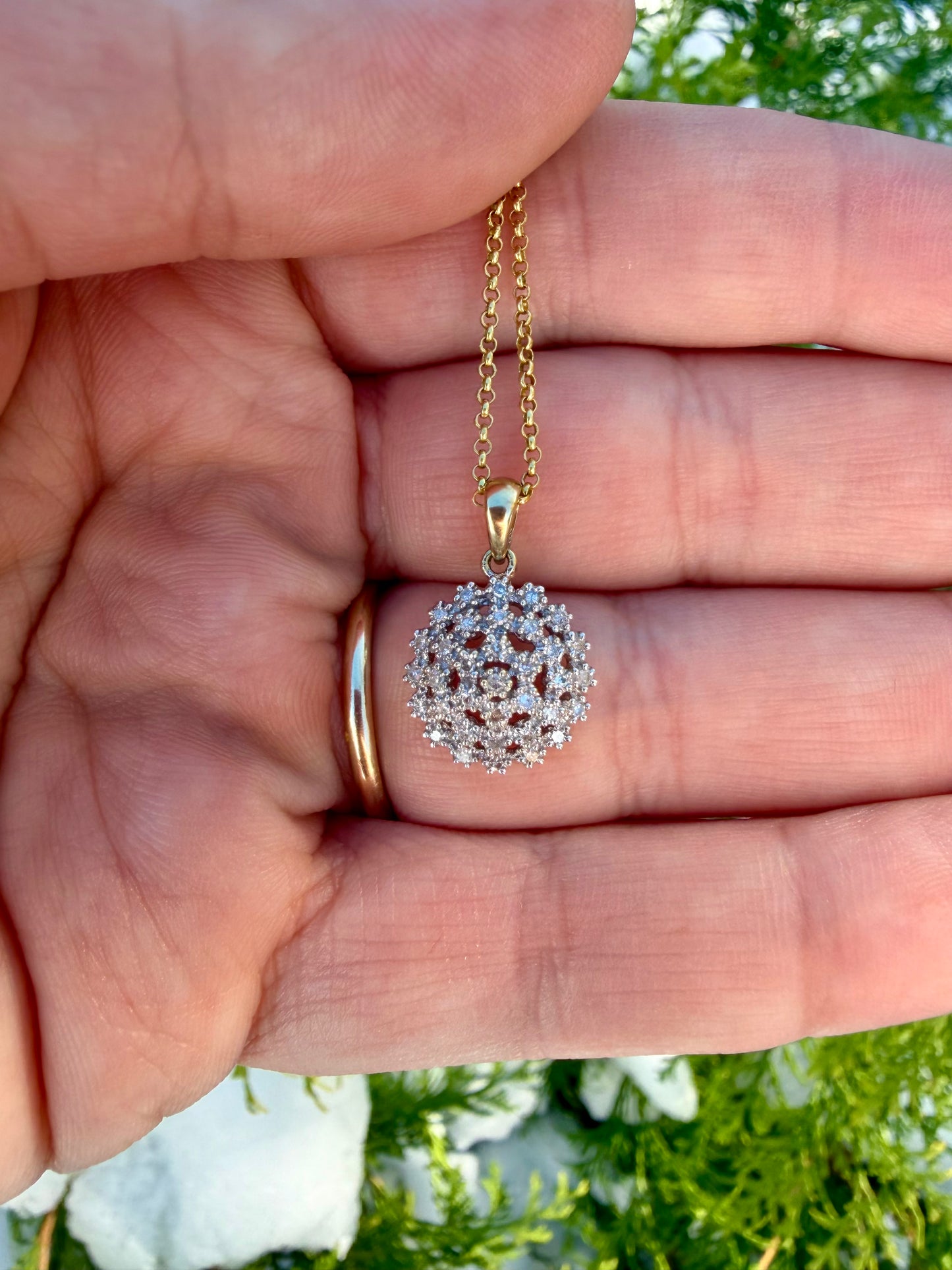 Diamond Snowflake Pendant