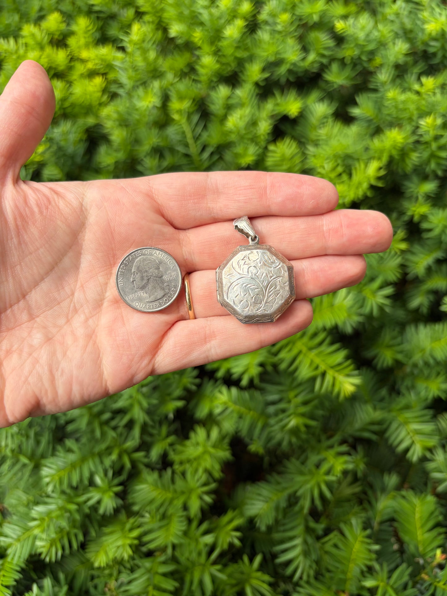 Sterling Silver Octagon Locket