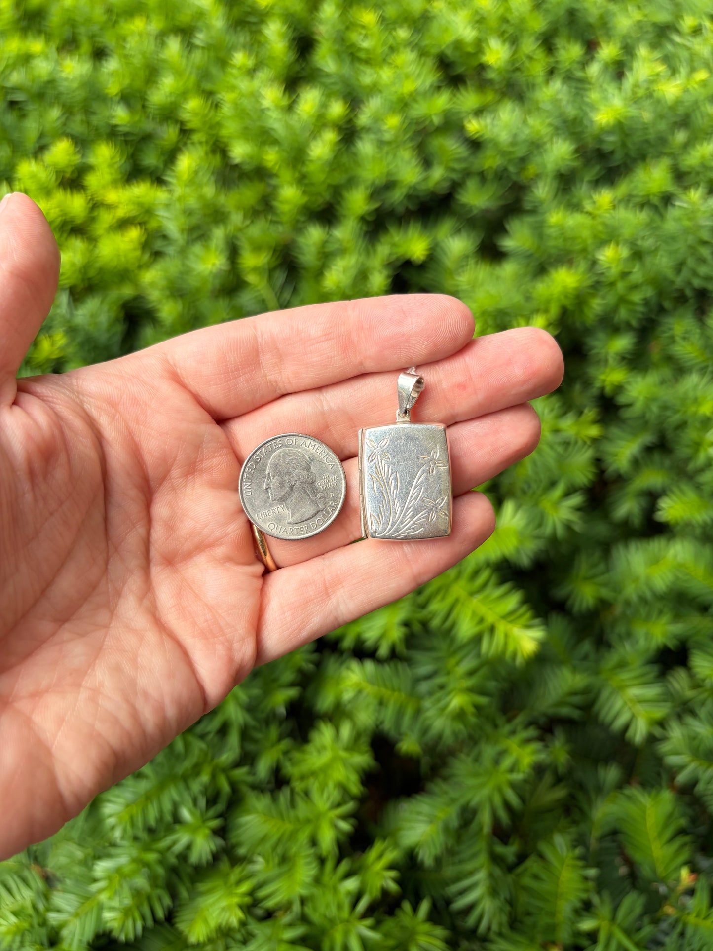 Sterling Silver Rectangle Locket