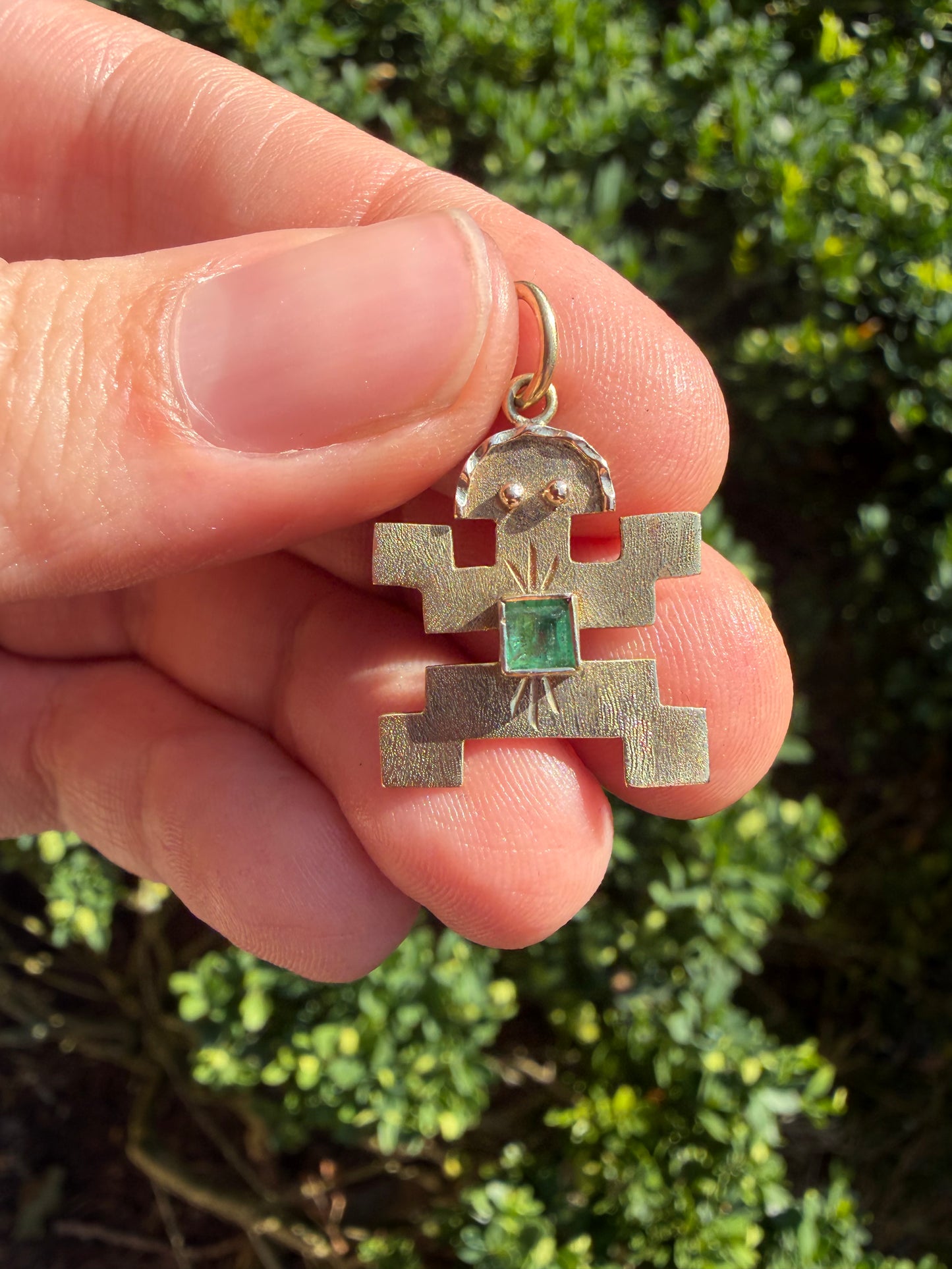 14k Vintage Central American Idol Charm