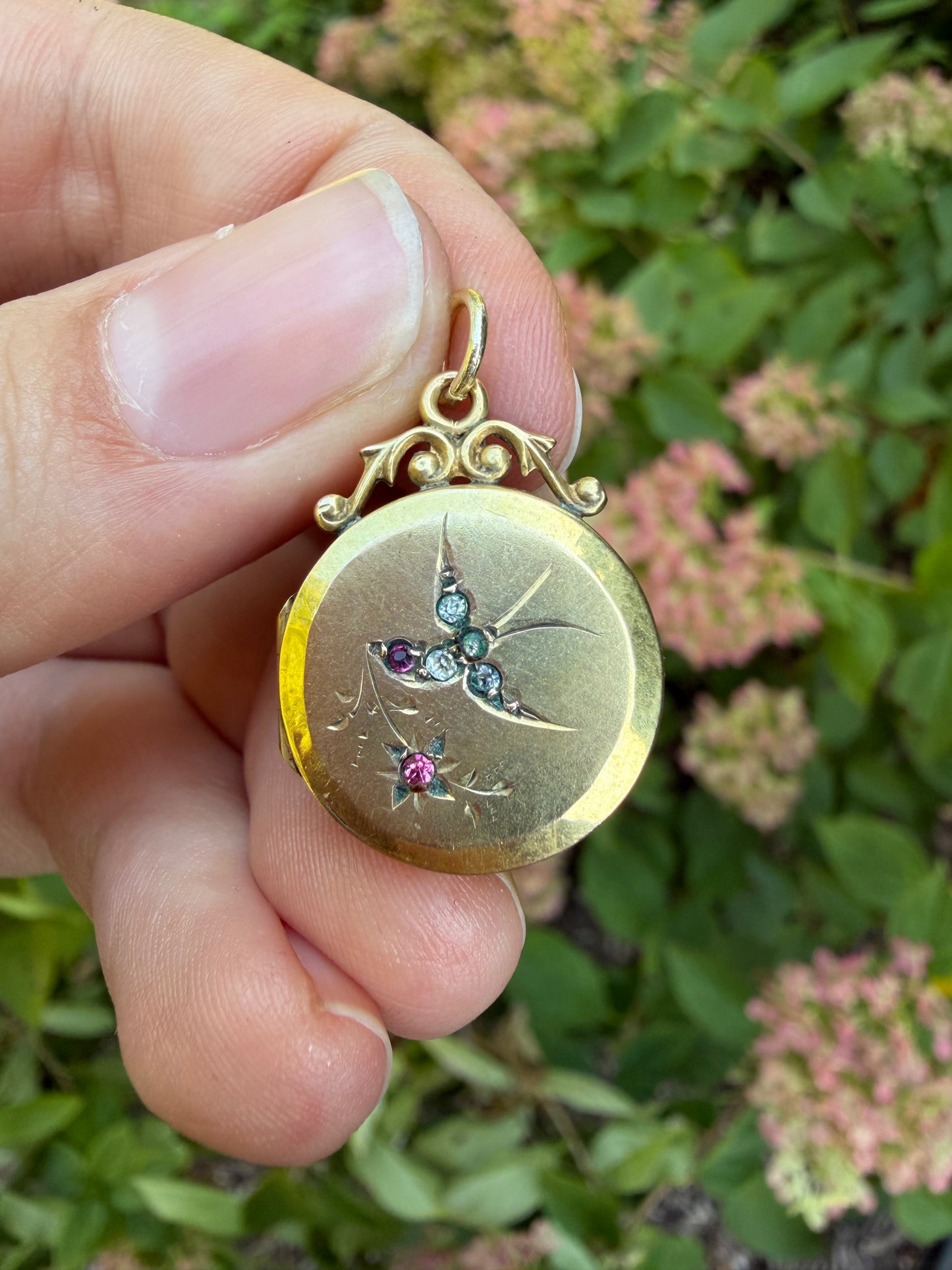 Antique 9k Bird Locket