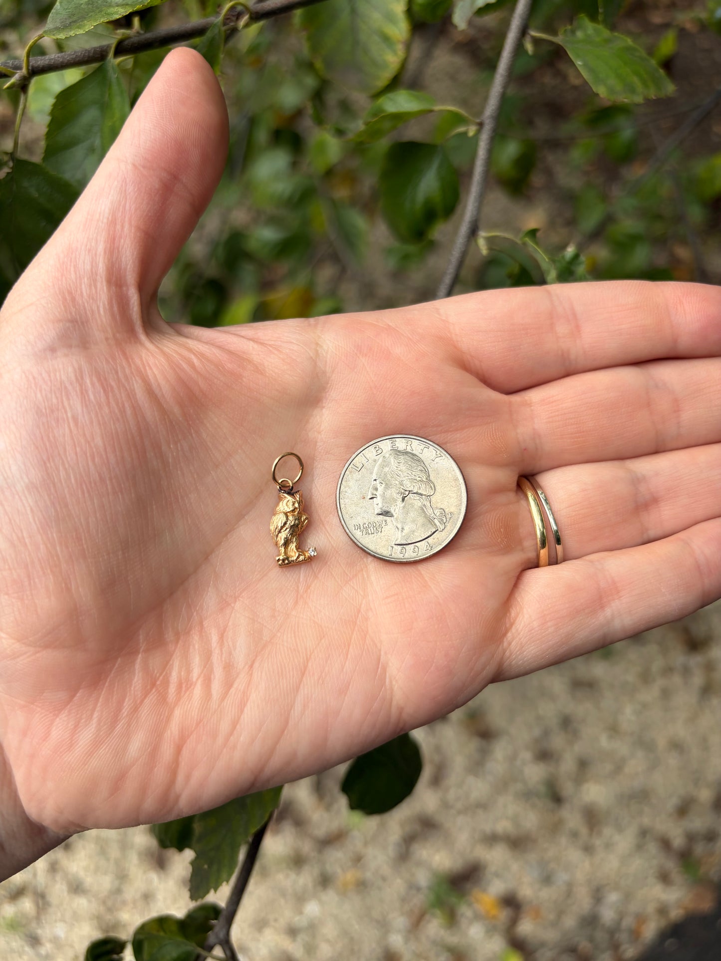 Vintage 14k Owl