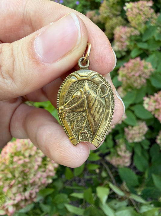 Vintage Bronze Horse Charm