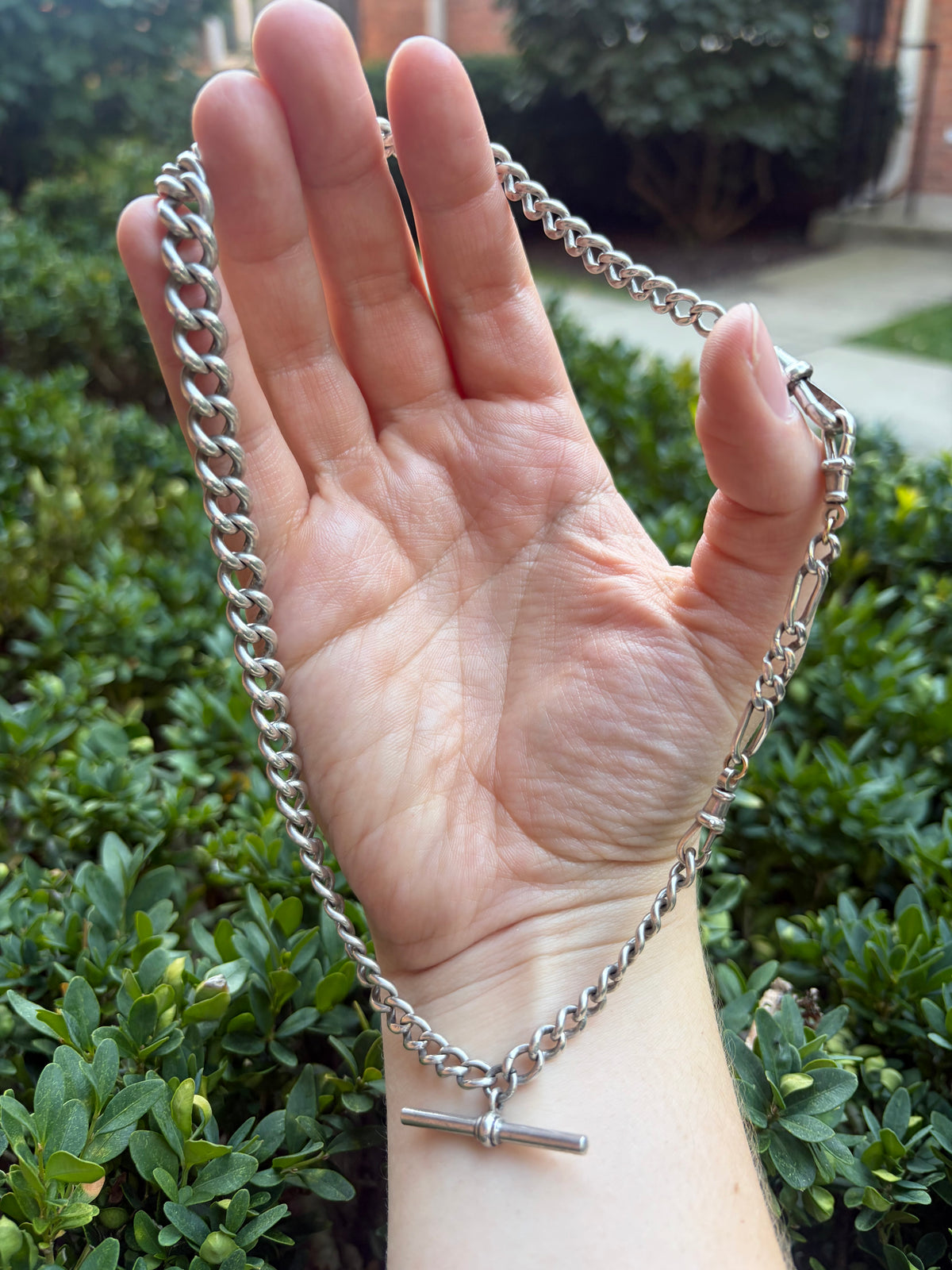 Vintage Figaro and Graduated Curb “Franken-chain”