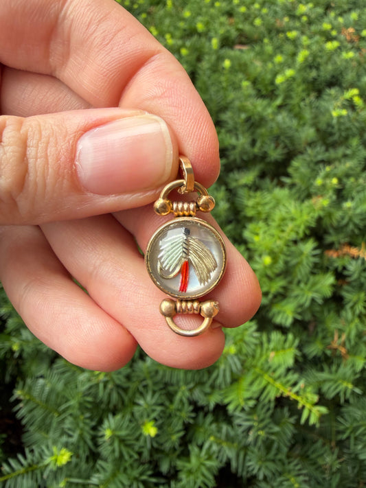 Vintage Fishing Fly Pendant