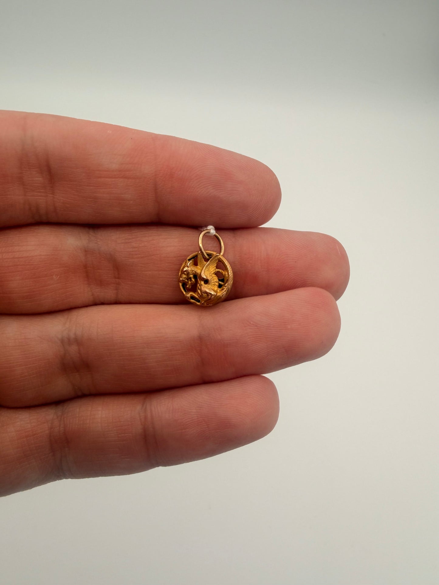 Antique Rolled Gold Dragon Charm