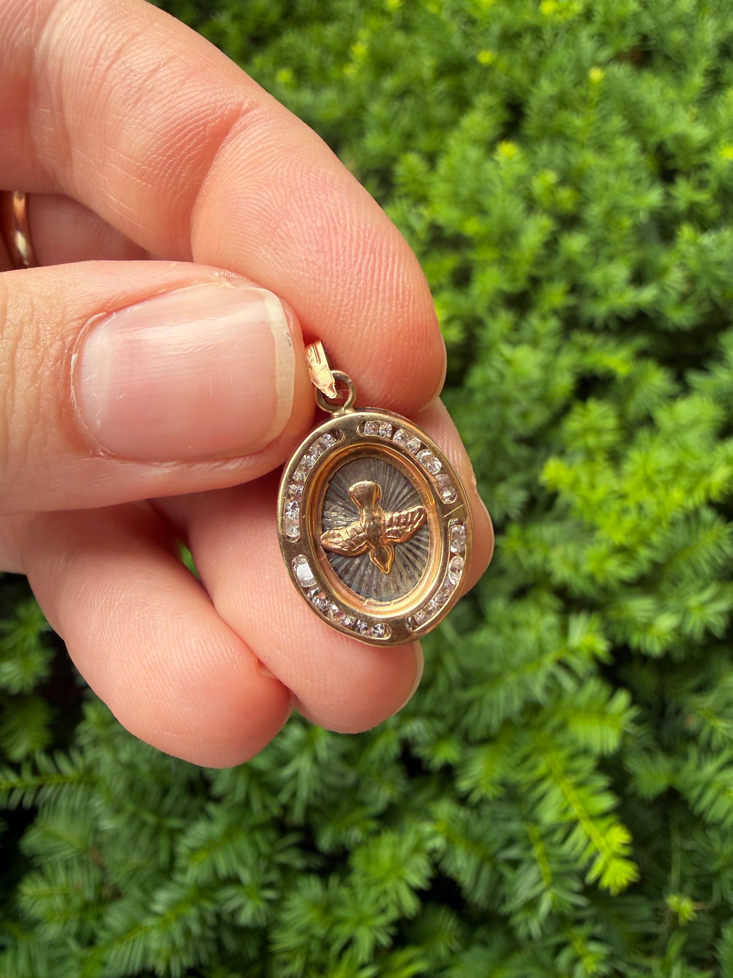 14k Holy Spirit dove charm