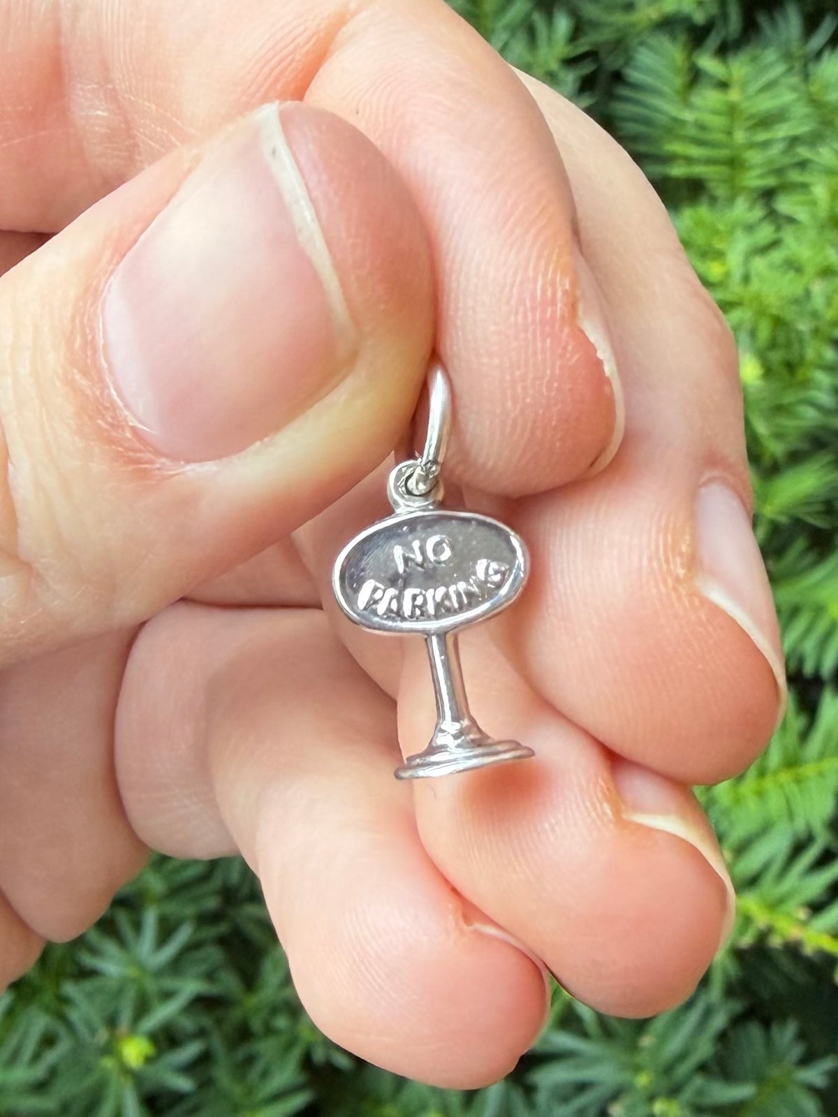 “No Parking” sign charm