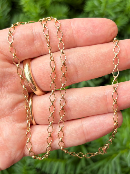 14k Diamond Link Chain