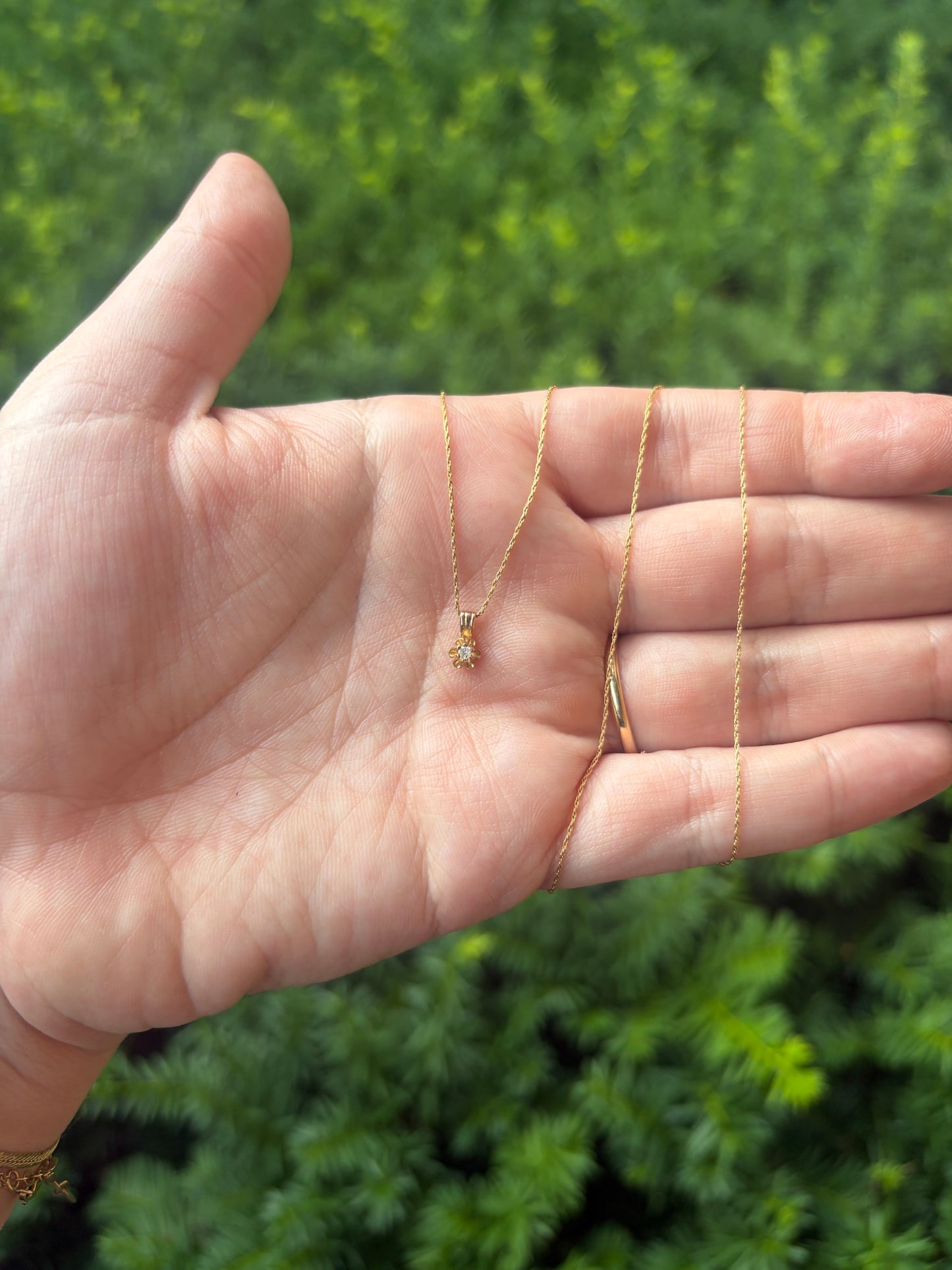Delicate Buttercup Diamond Necklace