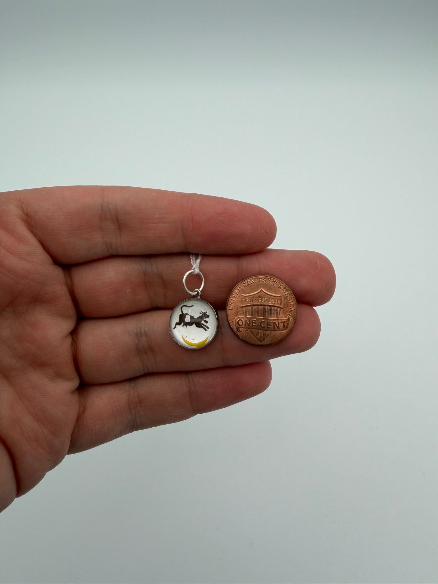 Cow Jumping Over the Moon Charm