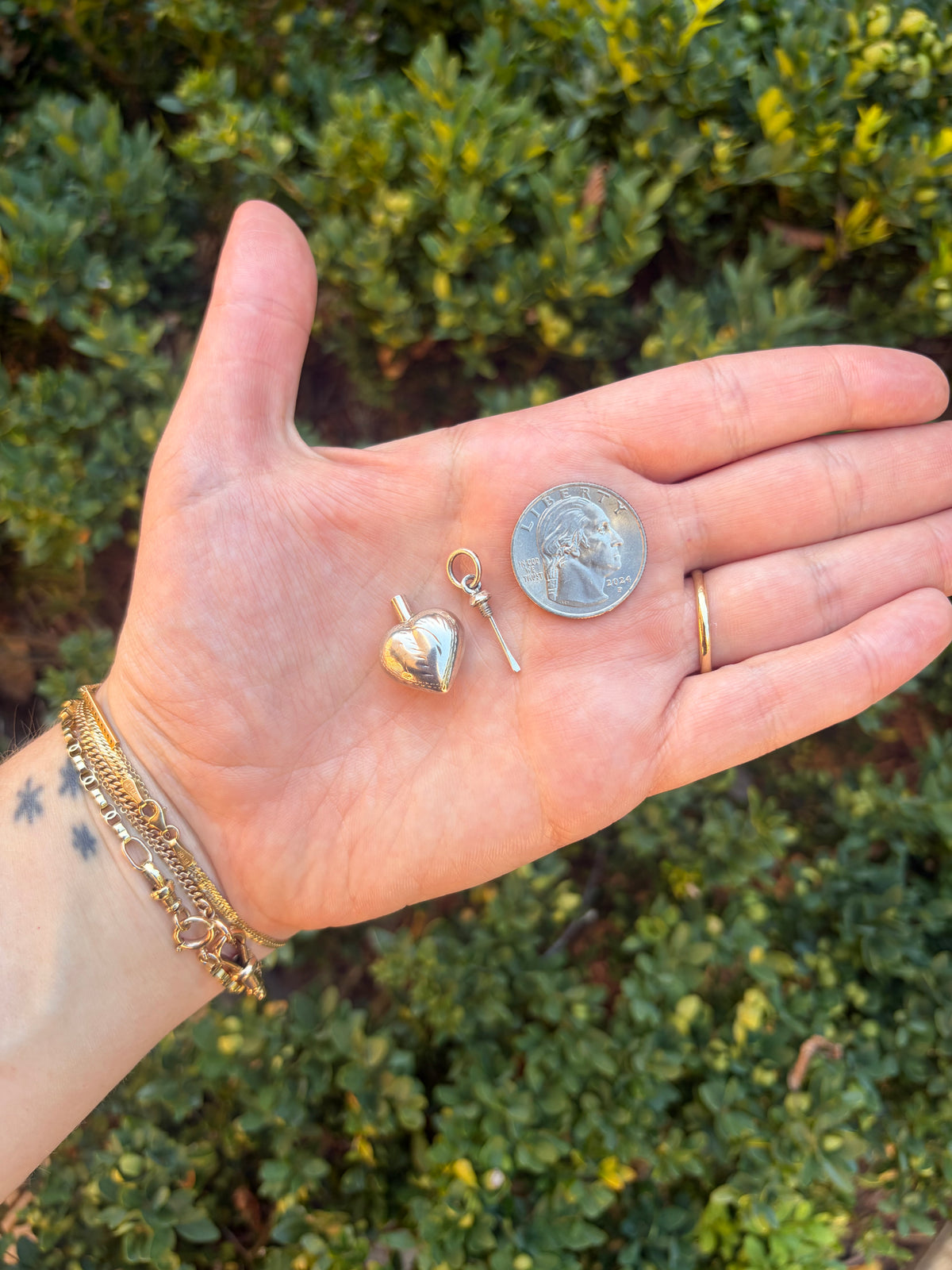 Vintage Heart Perfume Charm