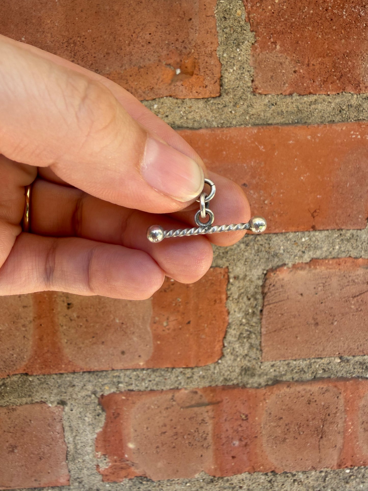 Sterling Silver Twisted Tbar