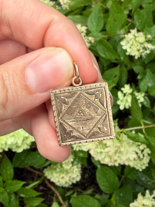 14k Book Locket