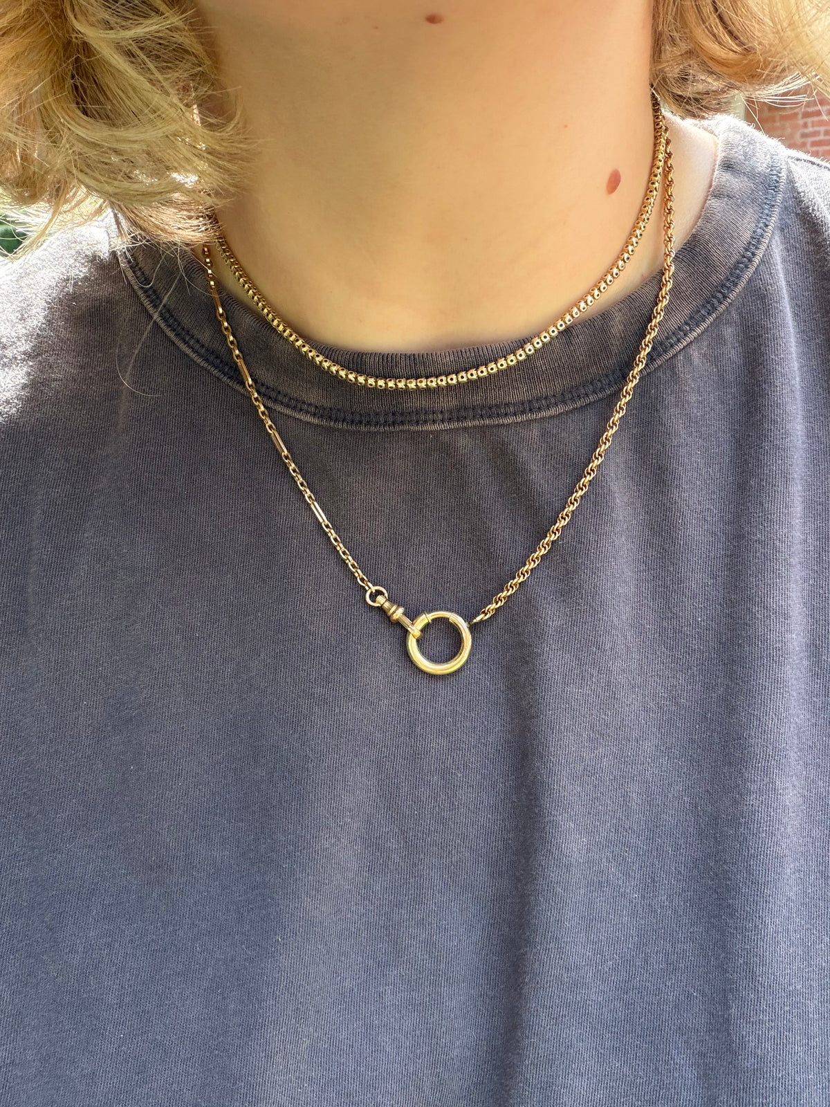 Vintage Gold Fill Figaro + Rope “Franken-chain”