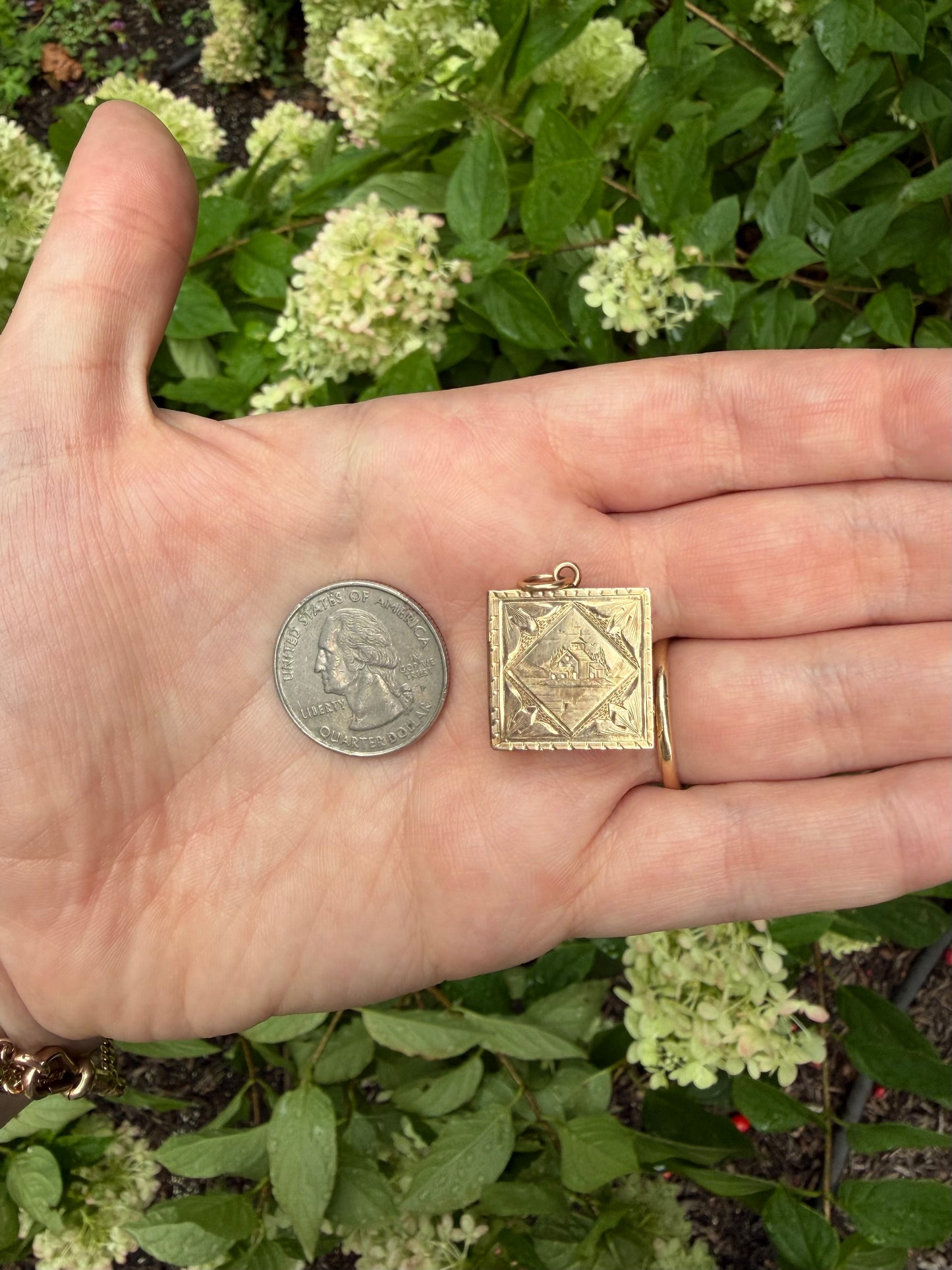 14k Book Locket