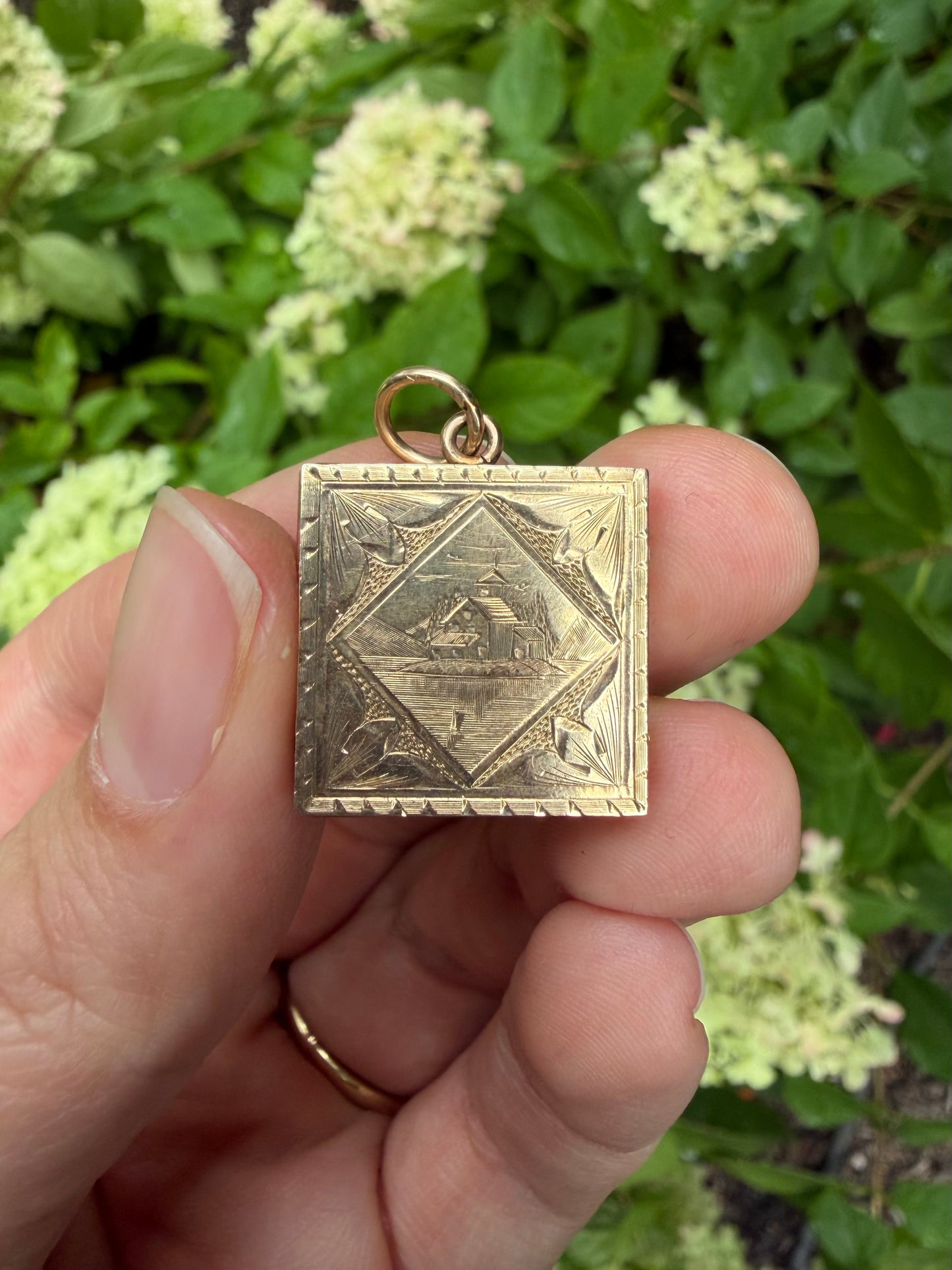 14k Book Locket