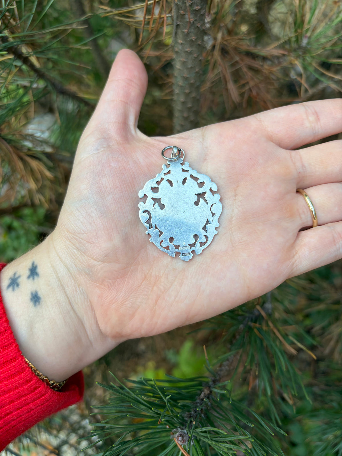 Large Antique Sterling Medal