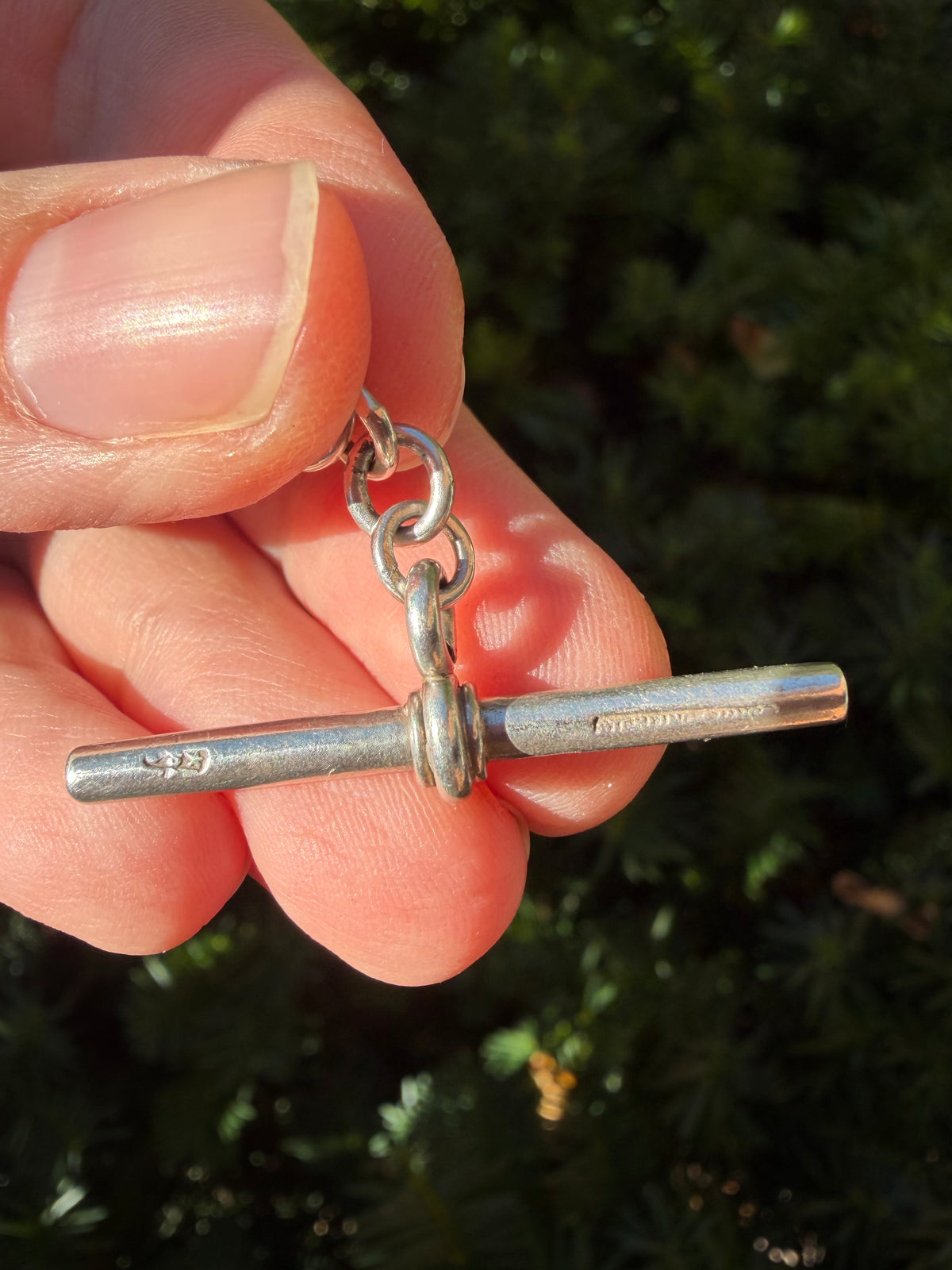 Vintage 1.4” Sterling Silver Tbar