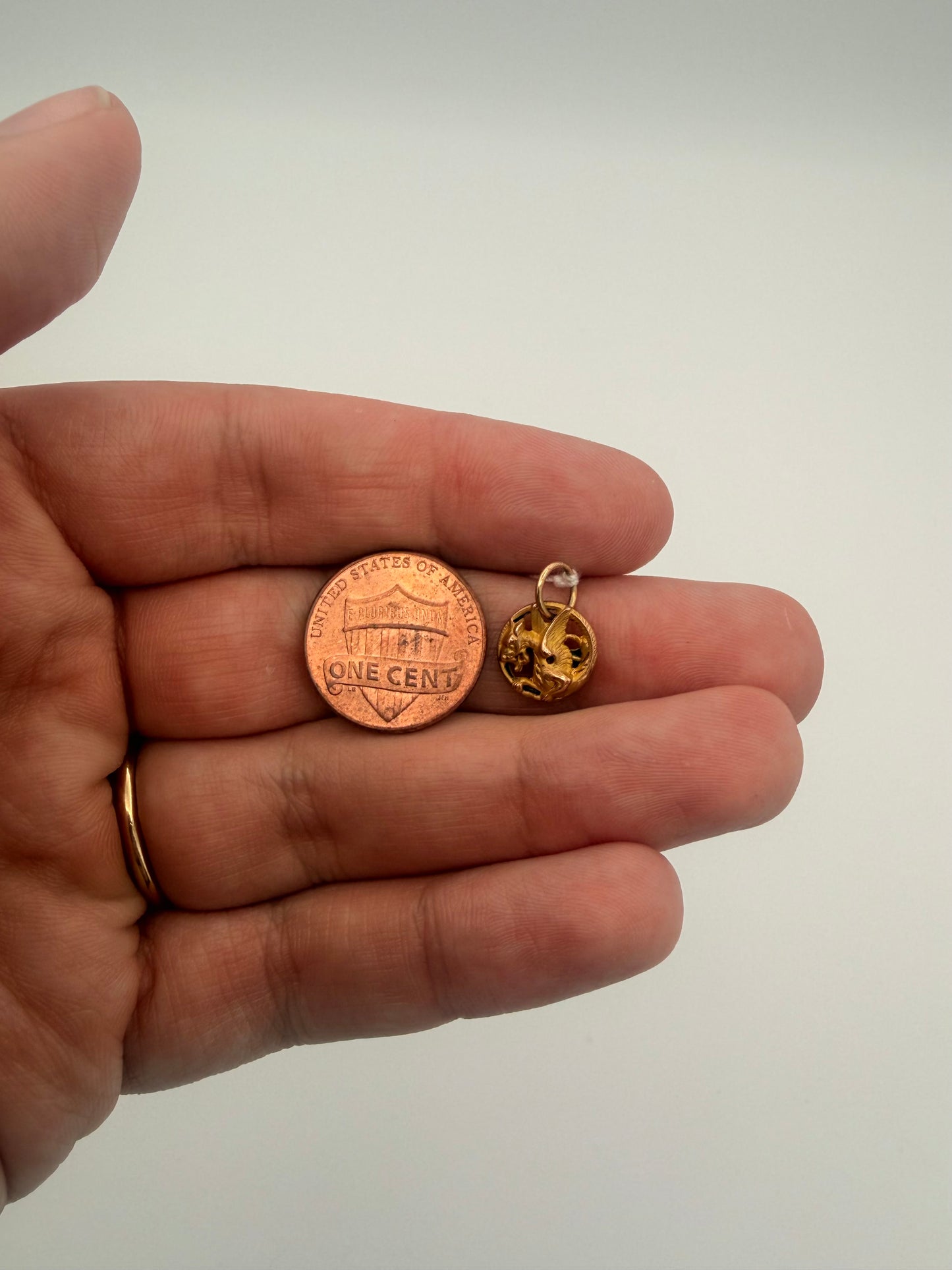 Antique Rolled Gold Dragon Charm