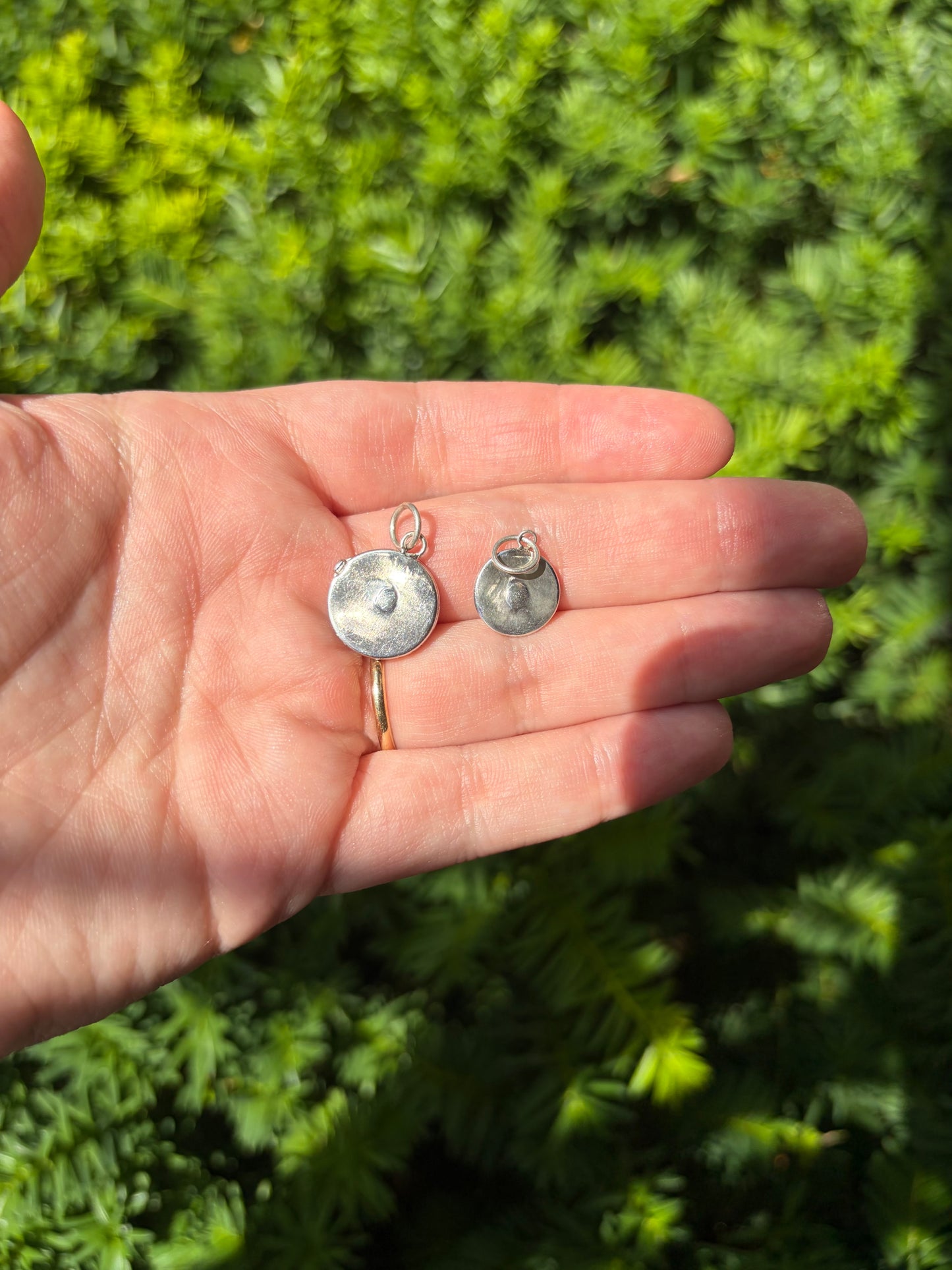 Round Locket and Matching Charm Set