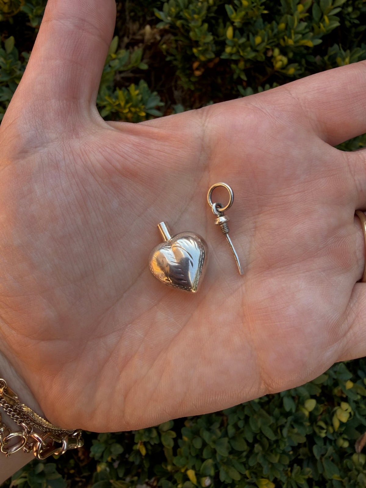 Vintage Heart Perfume Charm