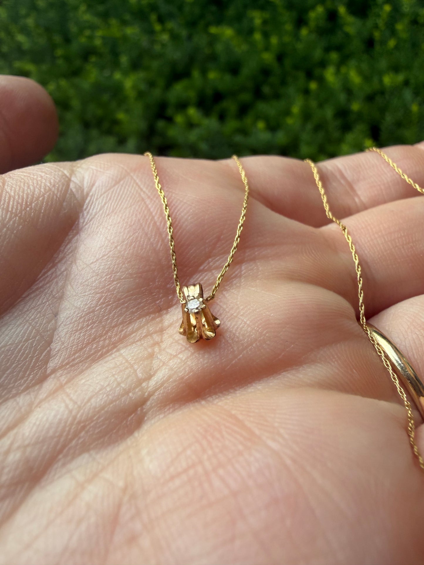 Delicate Buttercup Diamond Necklace
