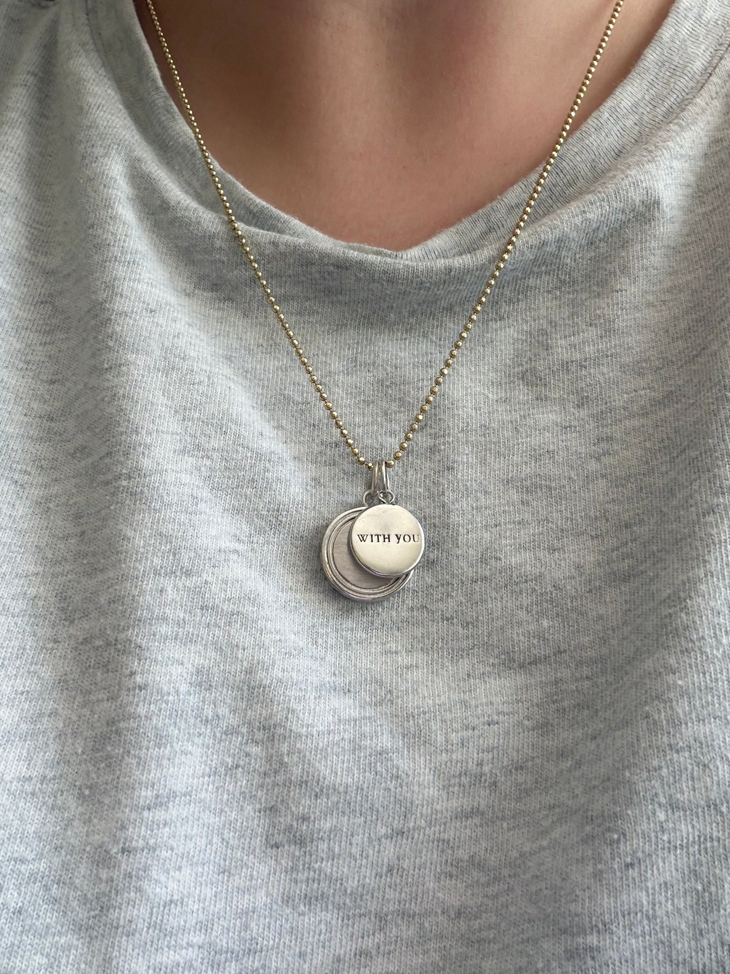 Round Locket and Matching Charm Set
