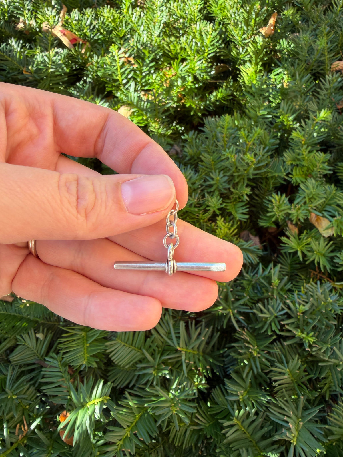 Vintage 1.4” Sterling Silver Tbar