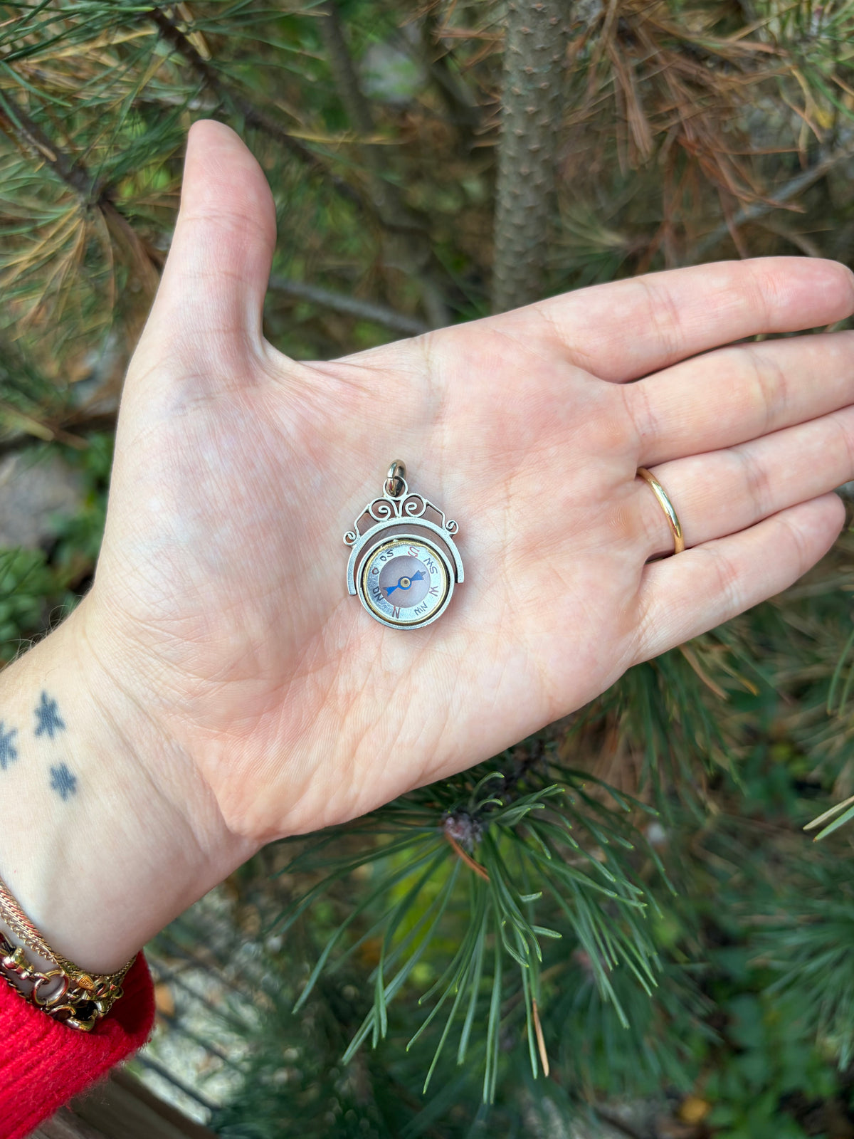 Vintage Compass Fob