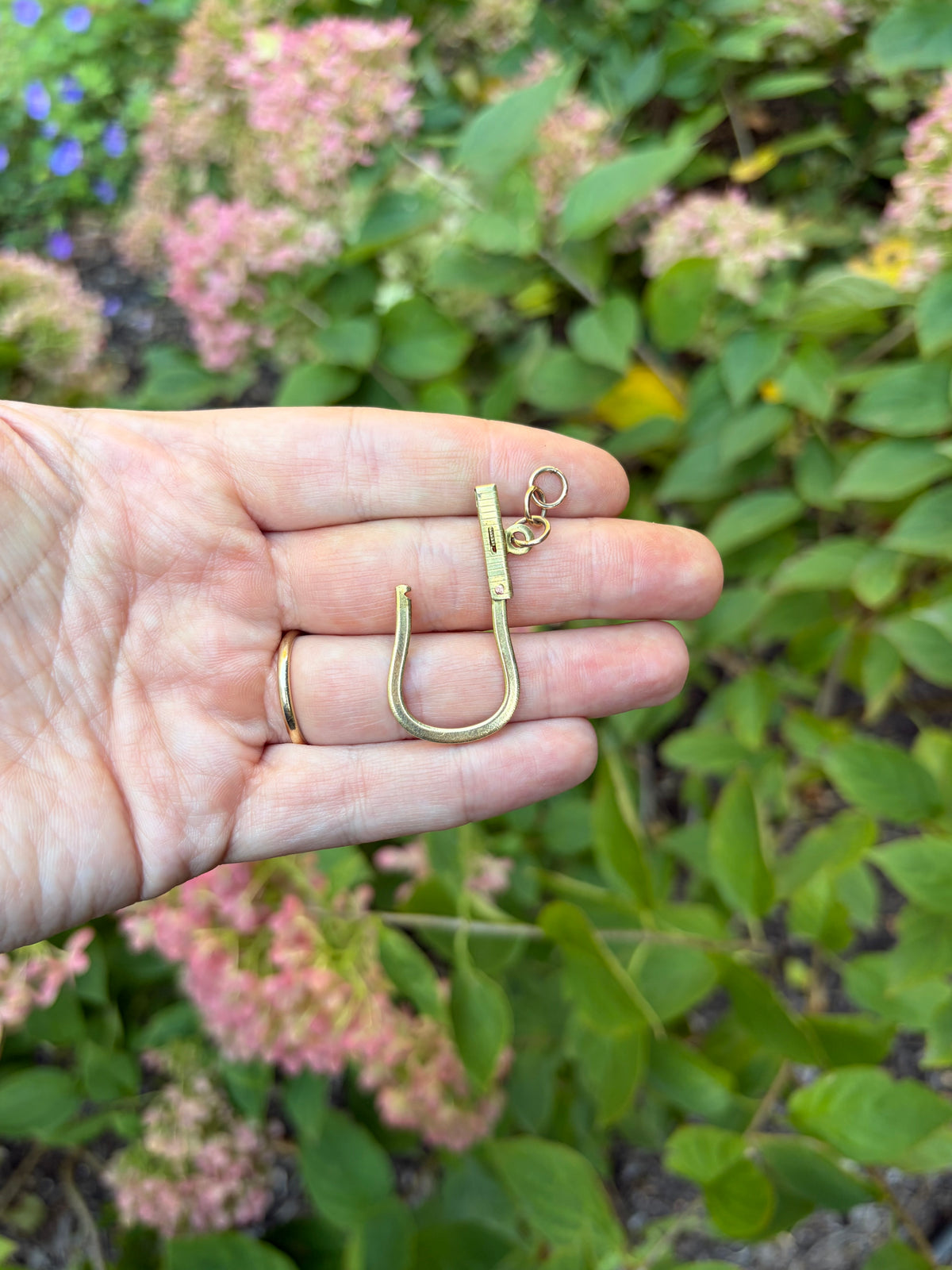 Vintage Brass Charm Holder