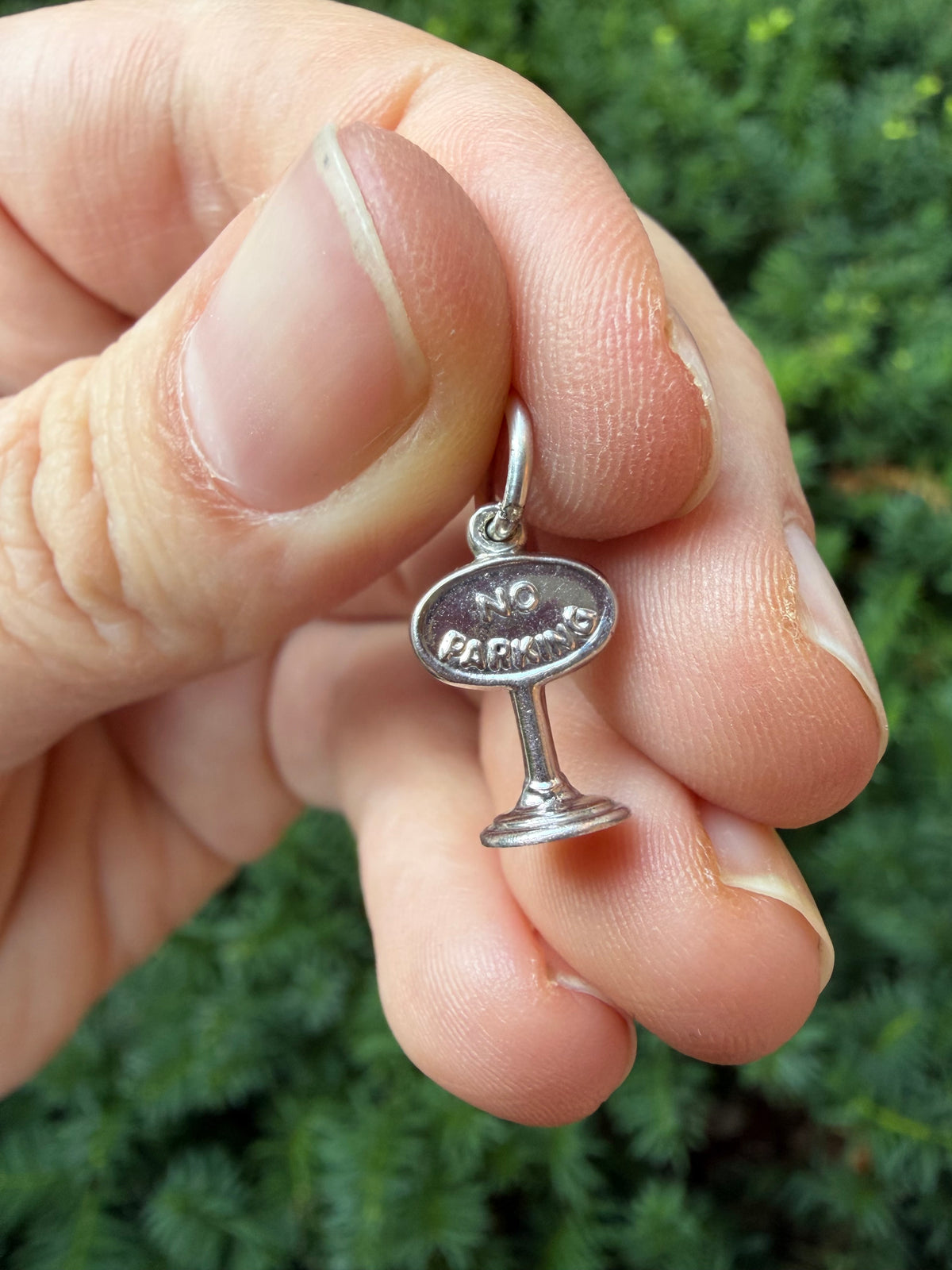“No Parking” sign charm