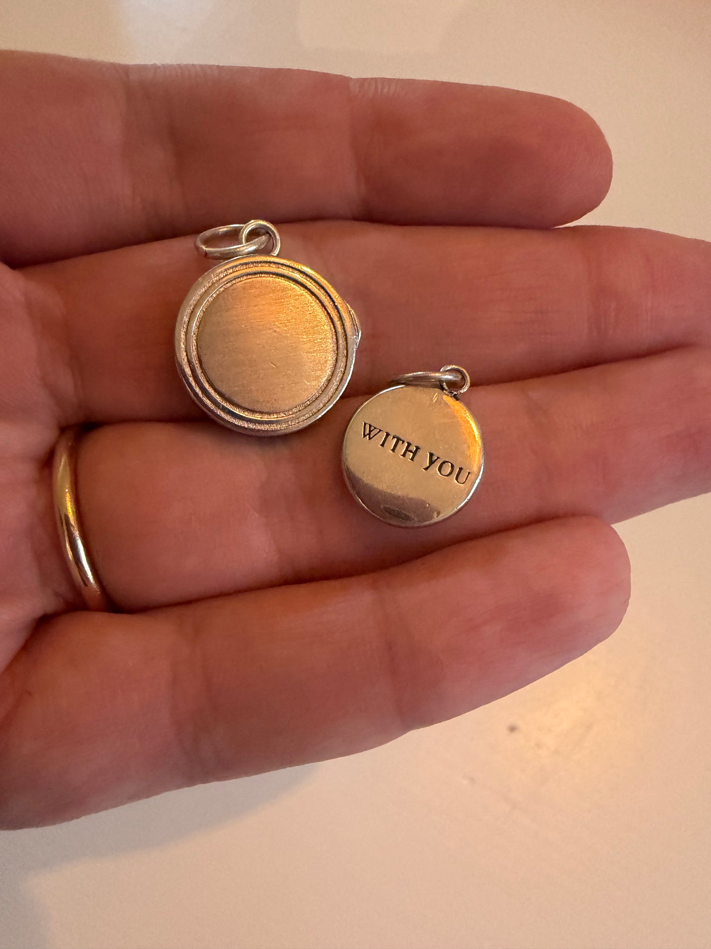 Round Locket and Matching Charm Set