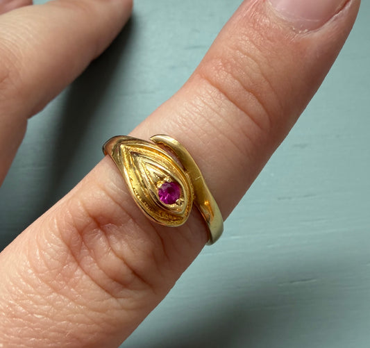 Vintage Snake with Ruby Eye