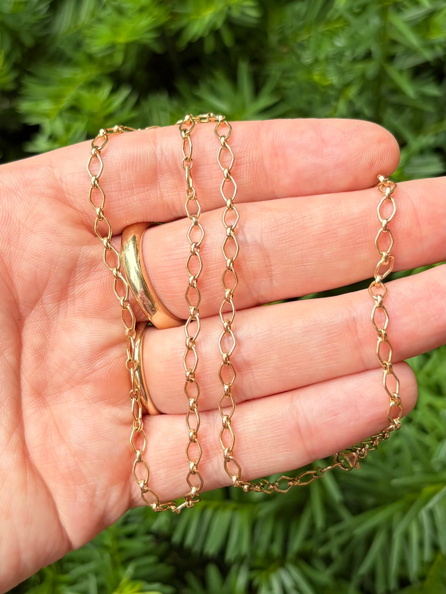 14k Diamond Link Chain