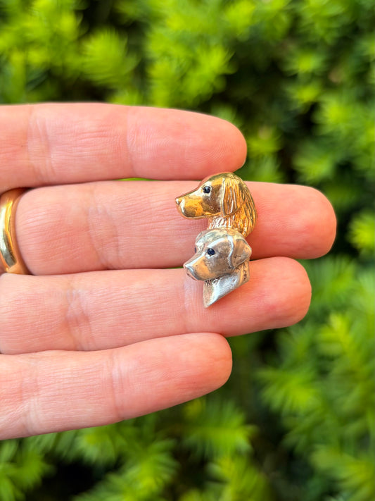 Vintage 14k and Sterling Dog Pendant